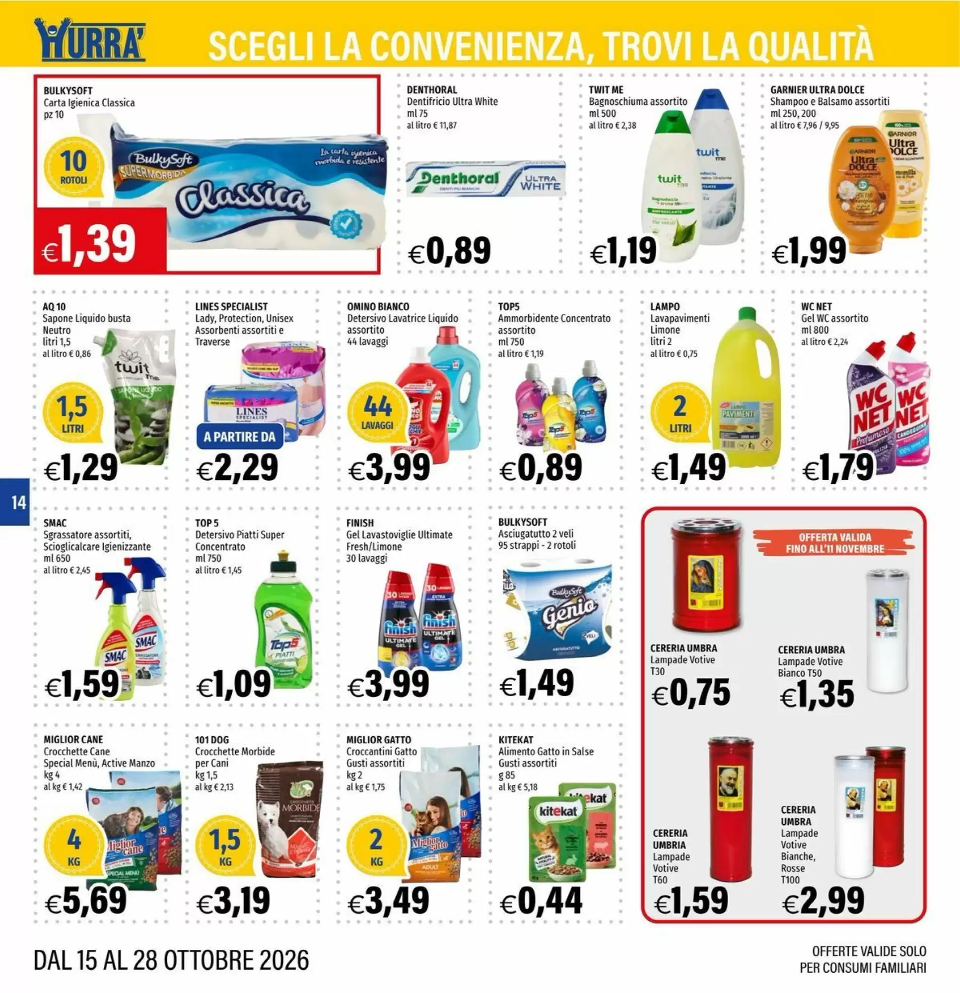 Volantino promozionale Hurrà  valide dal 15/10/2026 - Pagina 14.