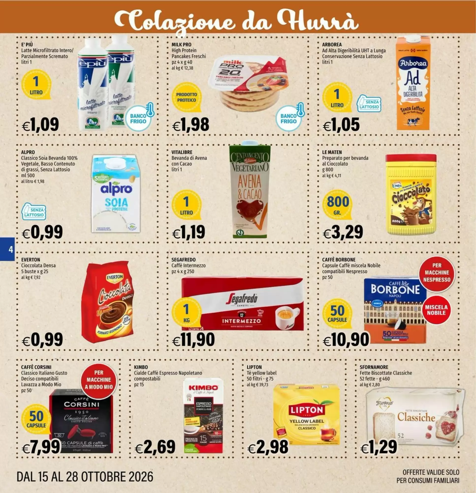 Volantino promozionale Hurrà  valide dal 15/10/2026 - Pagina 4.