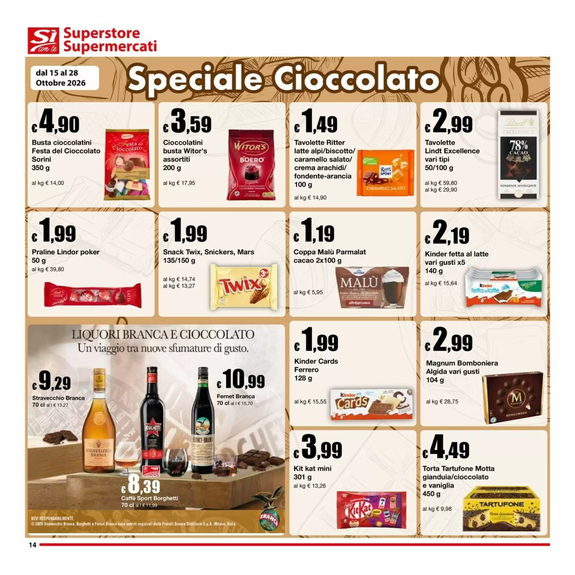 Volantino promozionale Sì con te  valide dal 15/10/2026 - Pagina 14.