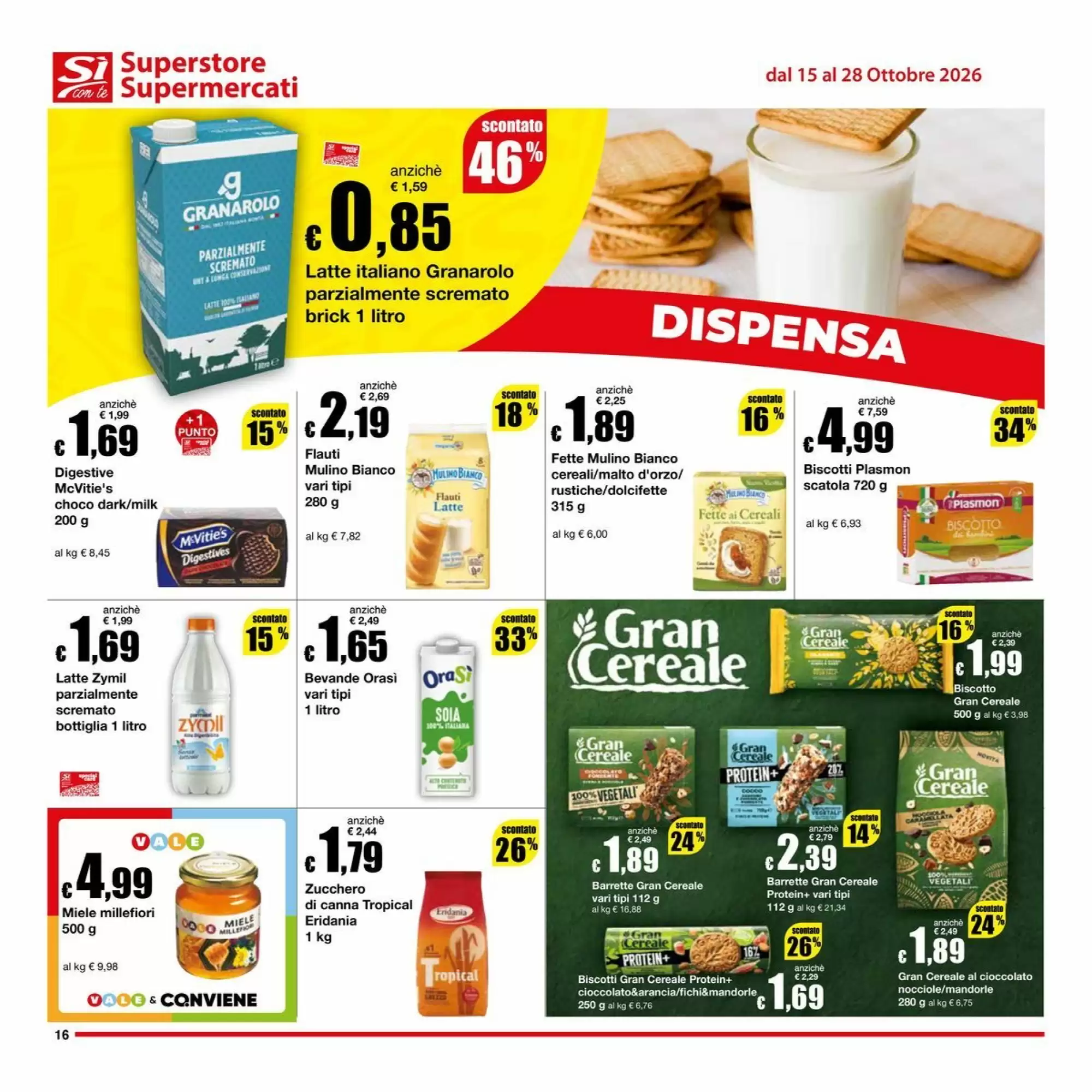 Volantino promozionale Sì con te  valide dal 15/10/2026 - Pagina 16.