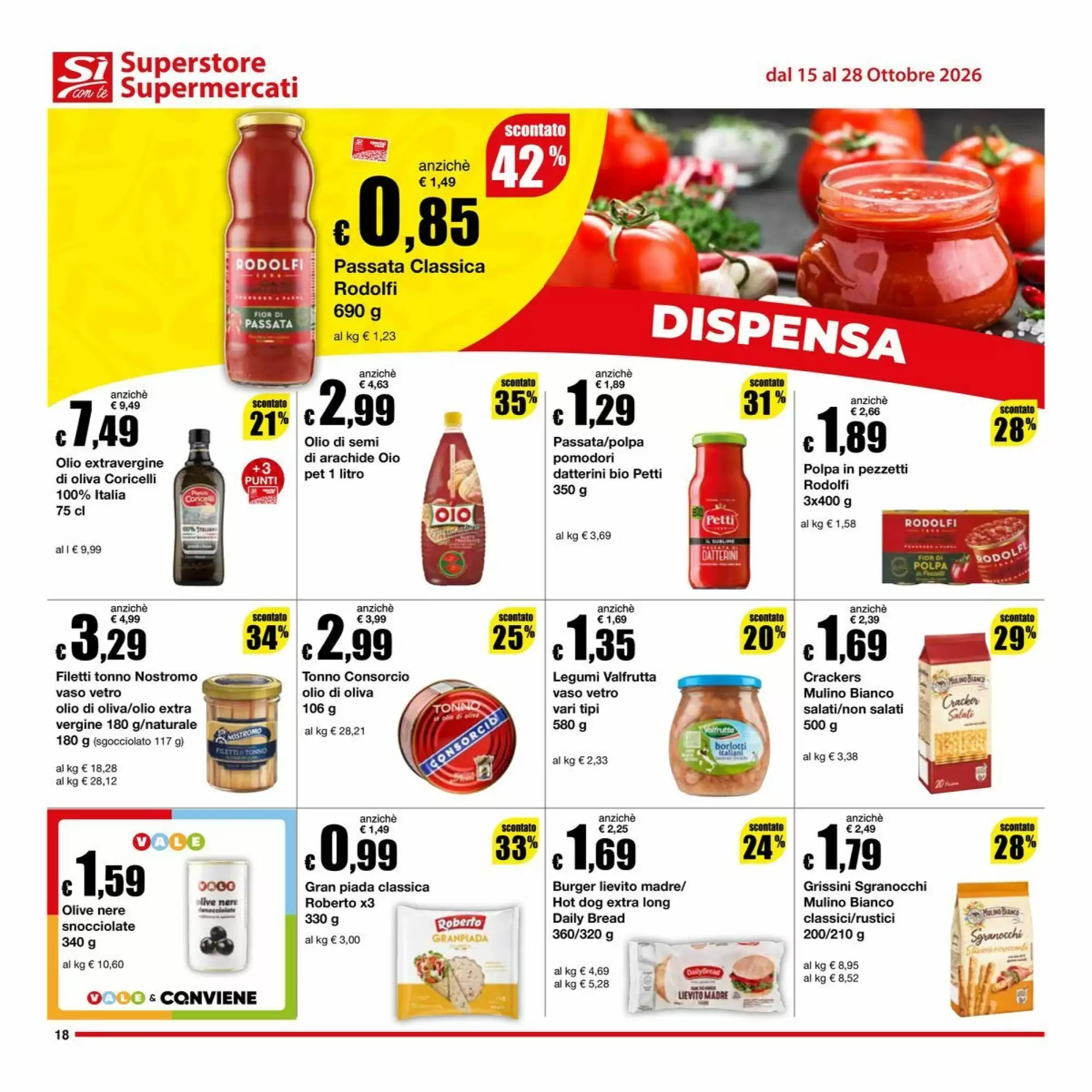 Volantino promozionale Sì con te  valide dal 15/10/2026 - Pagina 18.