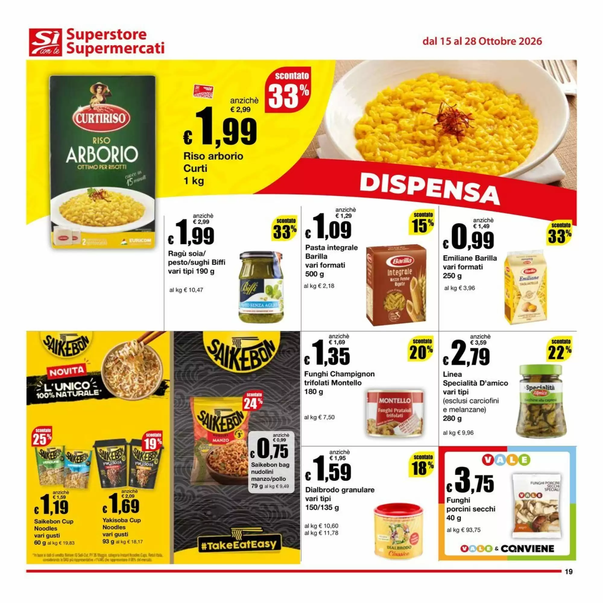 Volantino promozionale Sì con te  valide dal 15/10/2026 - Pagina 19.