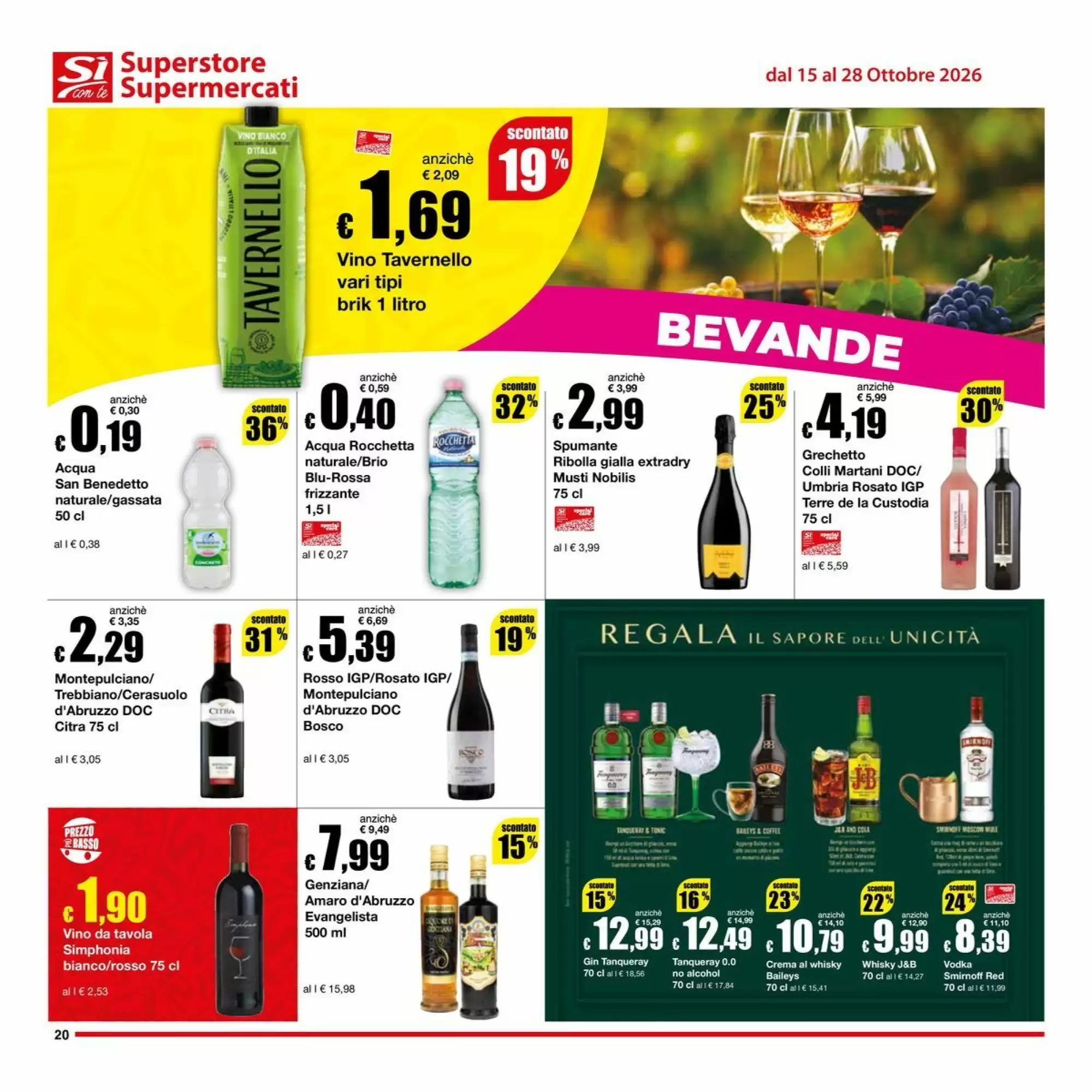 Volantino promozionale Sì con te  valide dal 15/10/2026 - Pagina 20.
