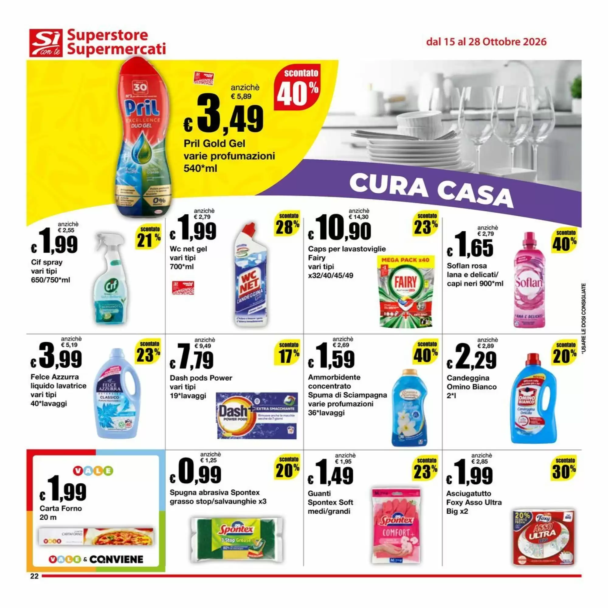 Volantino promozionale Sì con te  valide dal 15/10/2026 - Pagina 22.