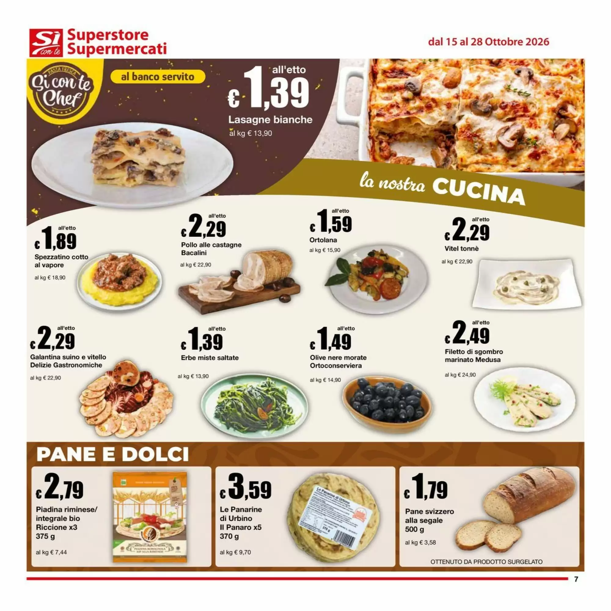 Volantino promozionale Sì con te  valide dal 15/10/2026 - Pagina 7.