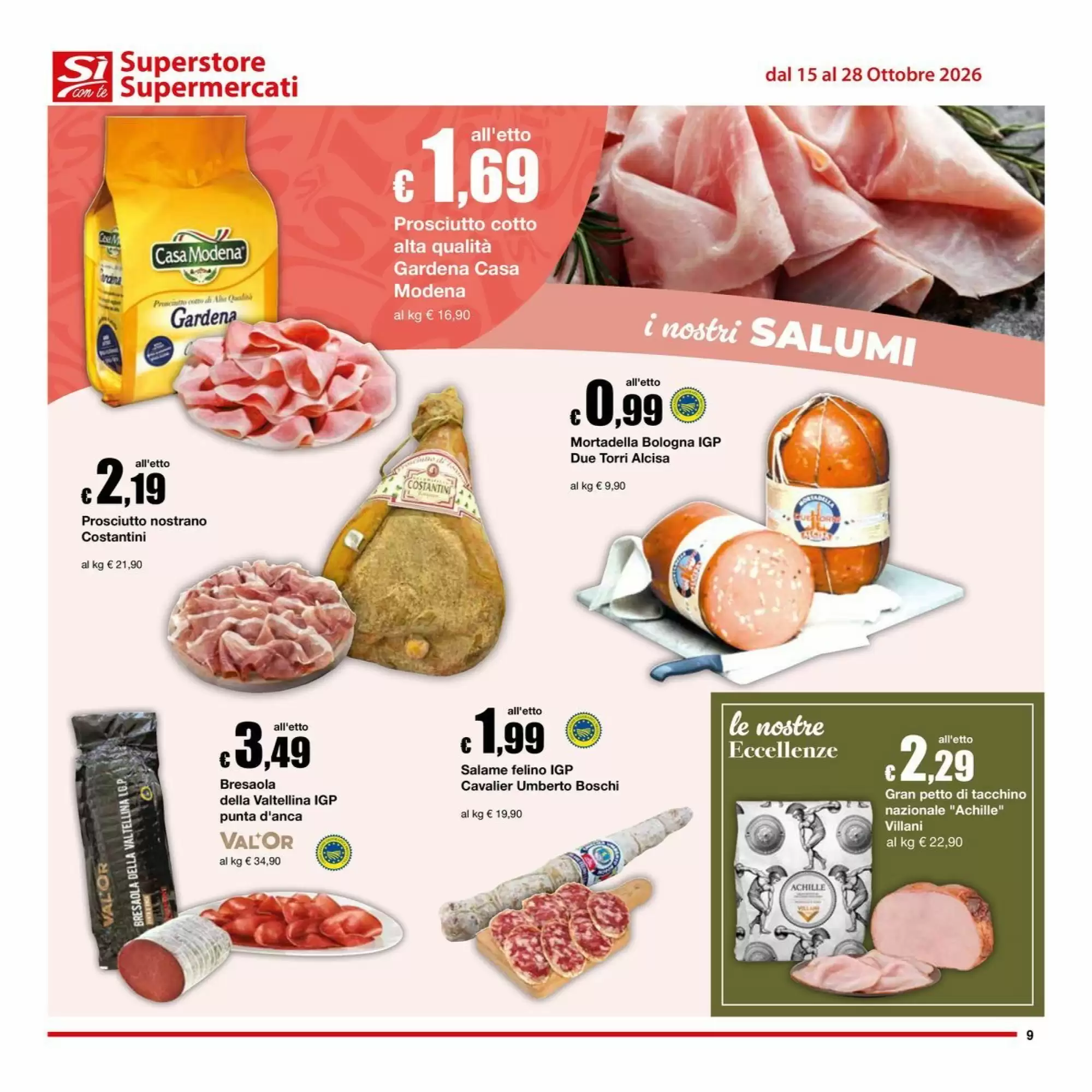 Volantino promozionale Sì con te  valide dal 15/10/2026 - Pagina 9.