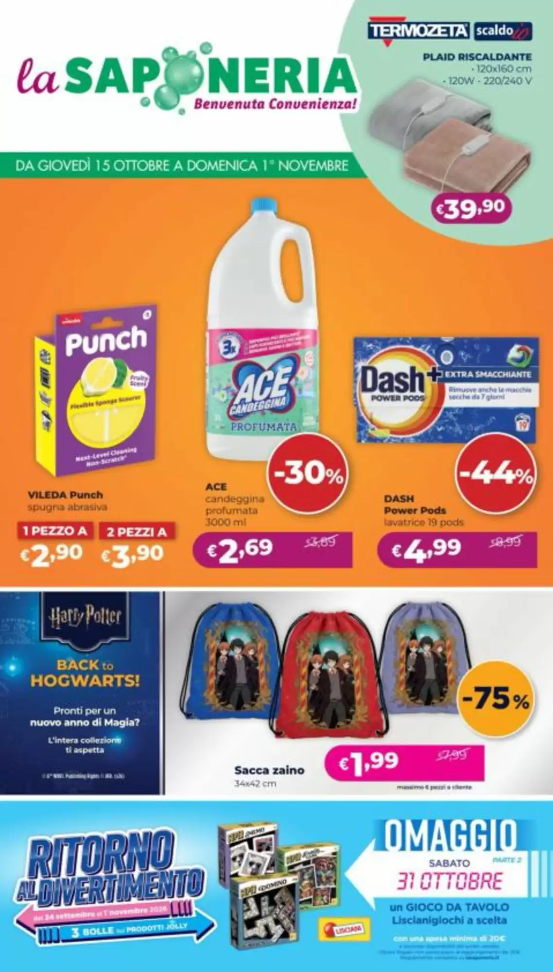 Volantino promozionale La Saponeria valide dal 15/10/2026 - Pagina 1.