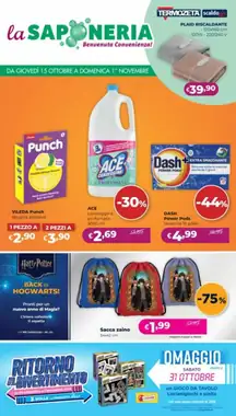 Volantino promozionale La Saponeria  valide dal 15/10/2026