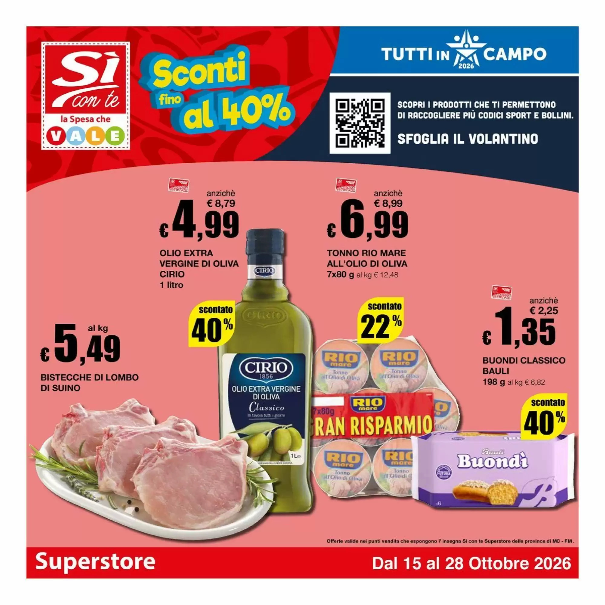 Volantino promozionale Sì con te valide dal 15/10/2026 - Pagina 1.