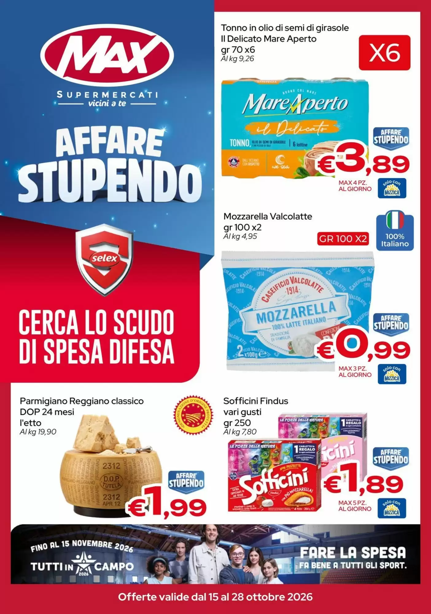 Volantino promozionale MAX Supermercati  valide dal 15/10/2026 - Pagina 1.