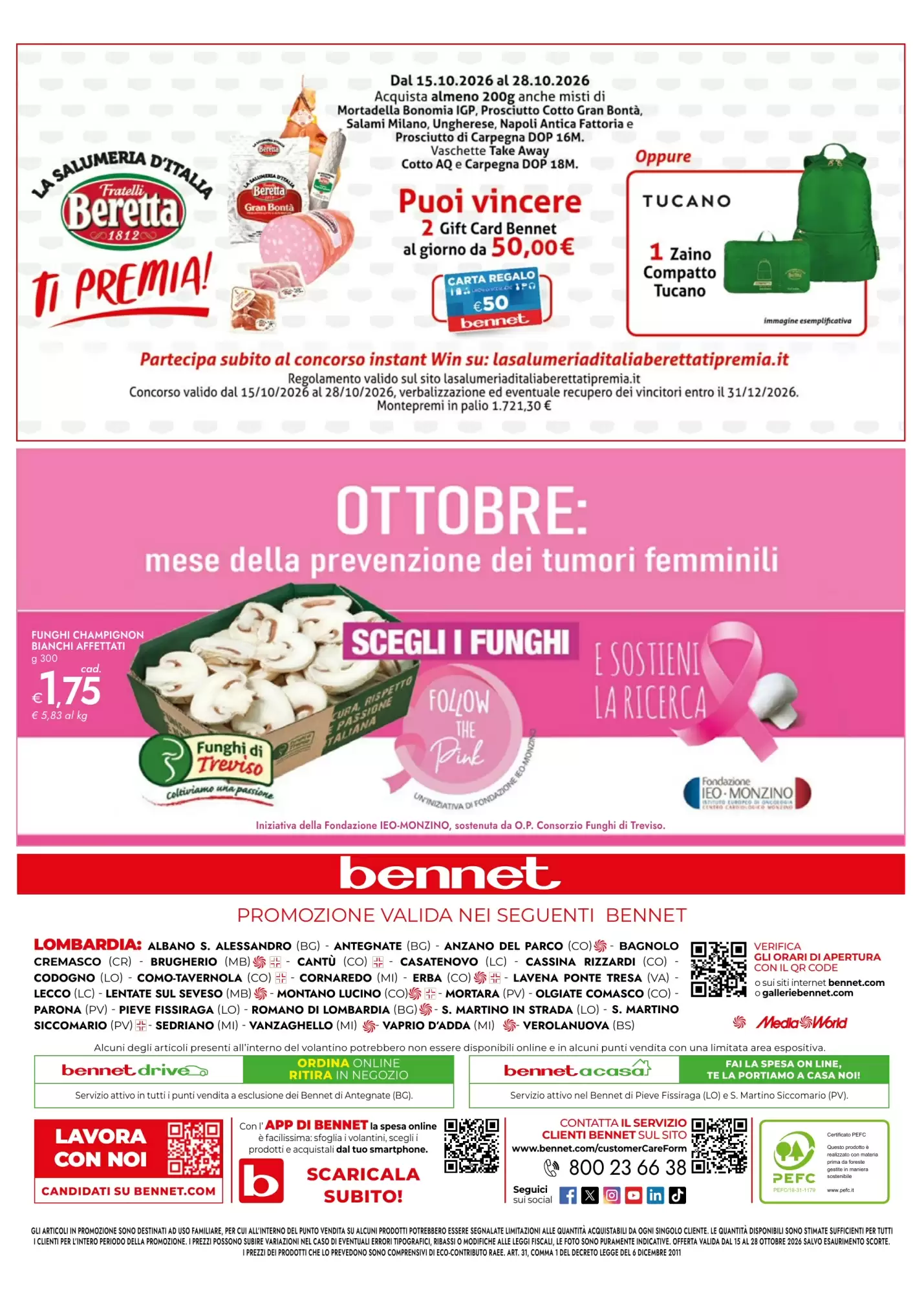 Volantino promozionale Bennet  valide dal 15/10/2026 - Pagina 32.