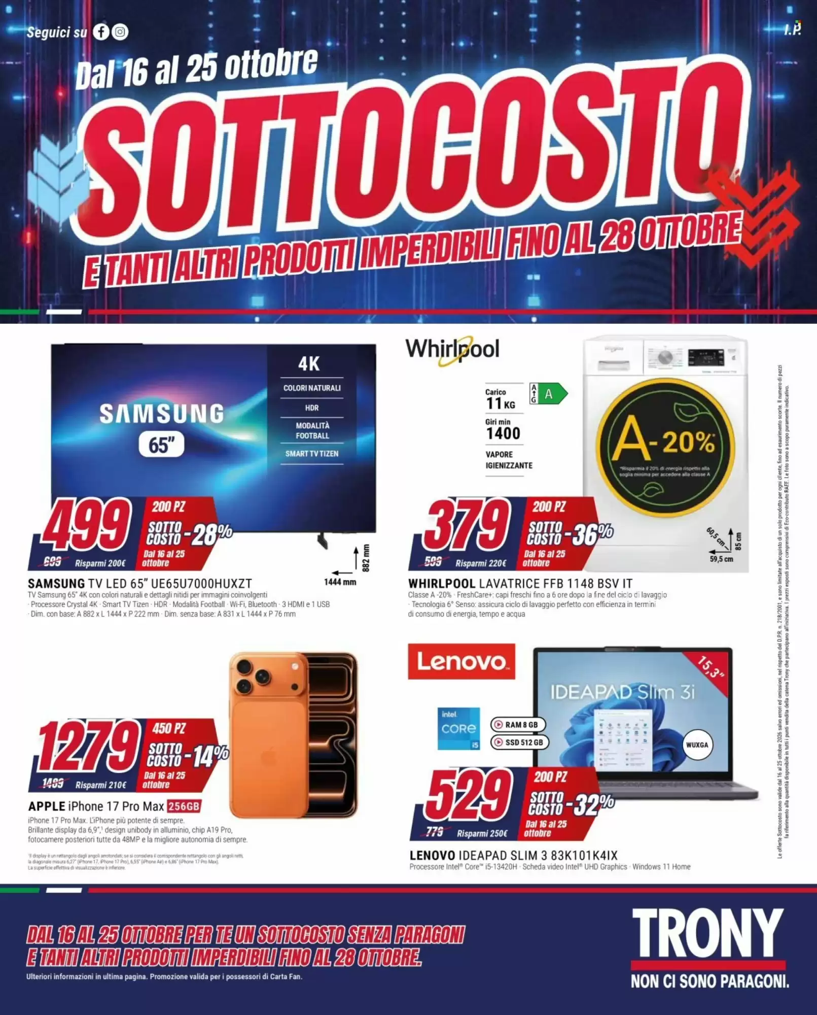 Volantino promozionale Trony valide dal 16/10/2026 - Pagina 1.