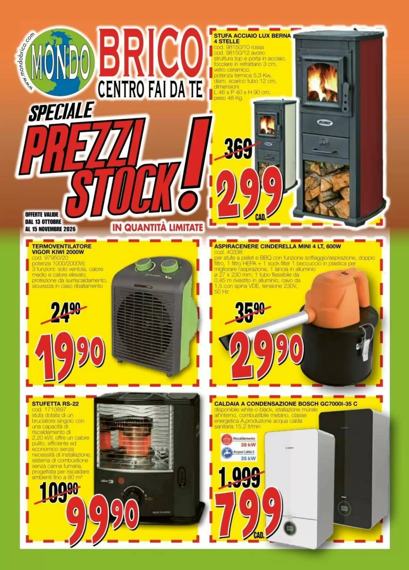 Volantino promozionale Mondo Brico valide dal 16/10/2026 - Pagina 1.