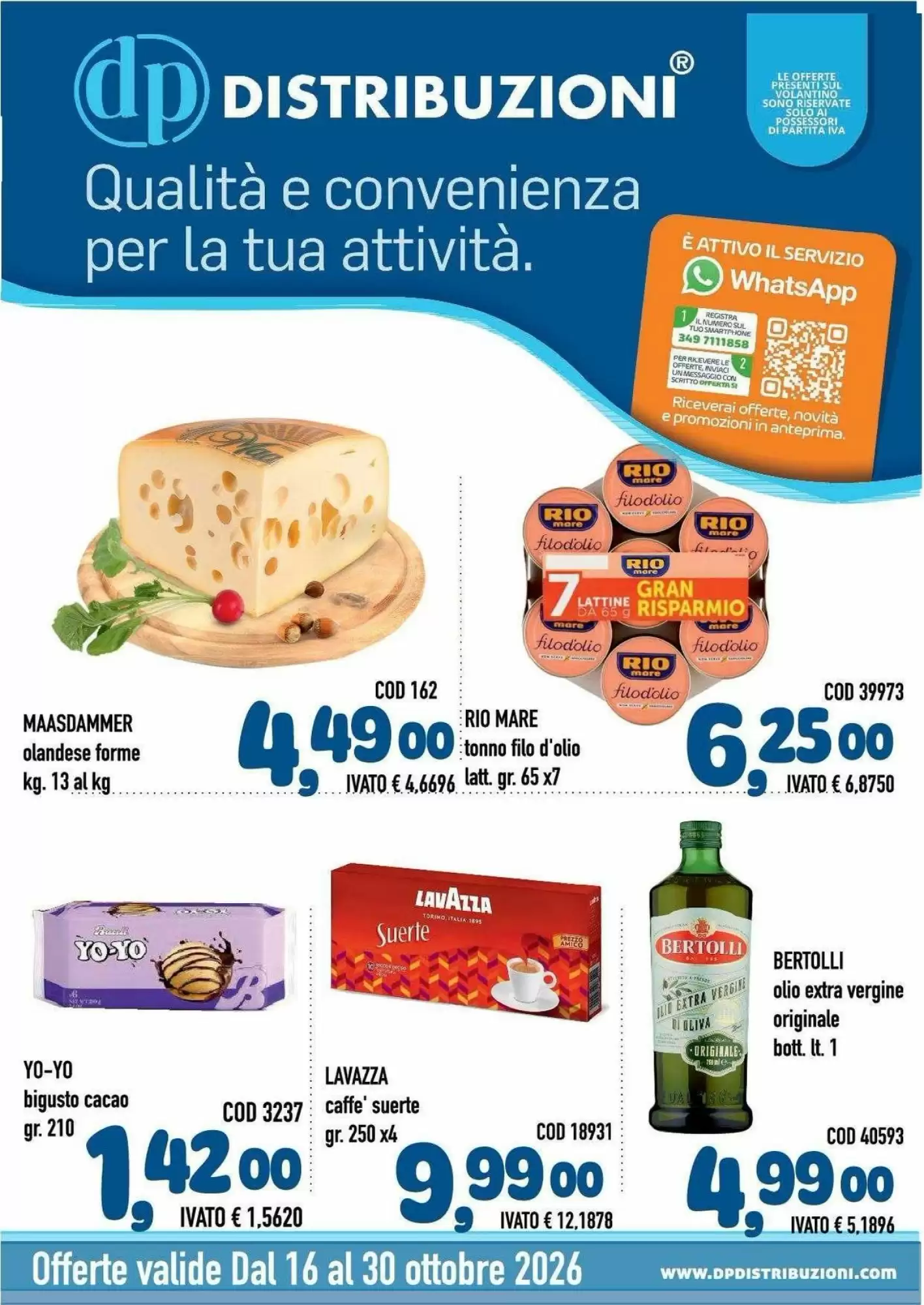 Volantino promozionale Del Prete Distribuzioni valide dal 16/10/2026 - Pagina 1.