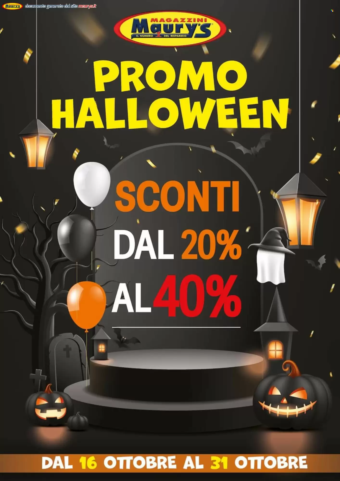 Volantino promozionale Maury's  valide dal 16/10/2026 - Pagina 1.