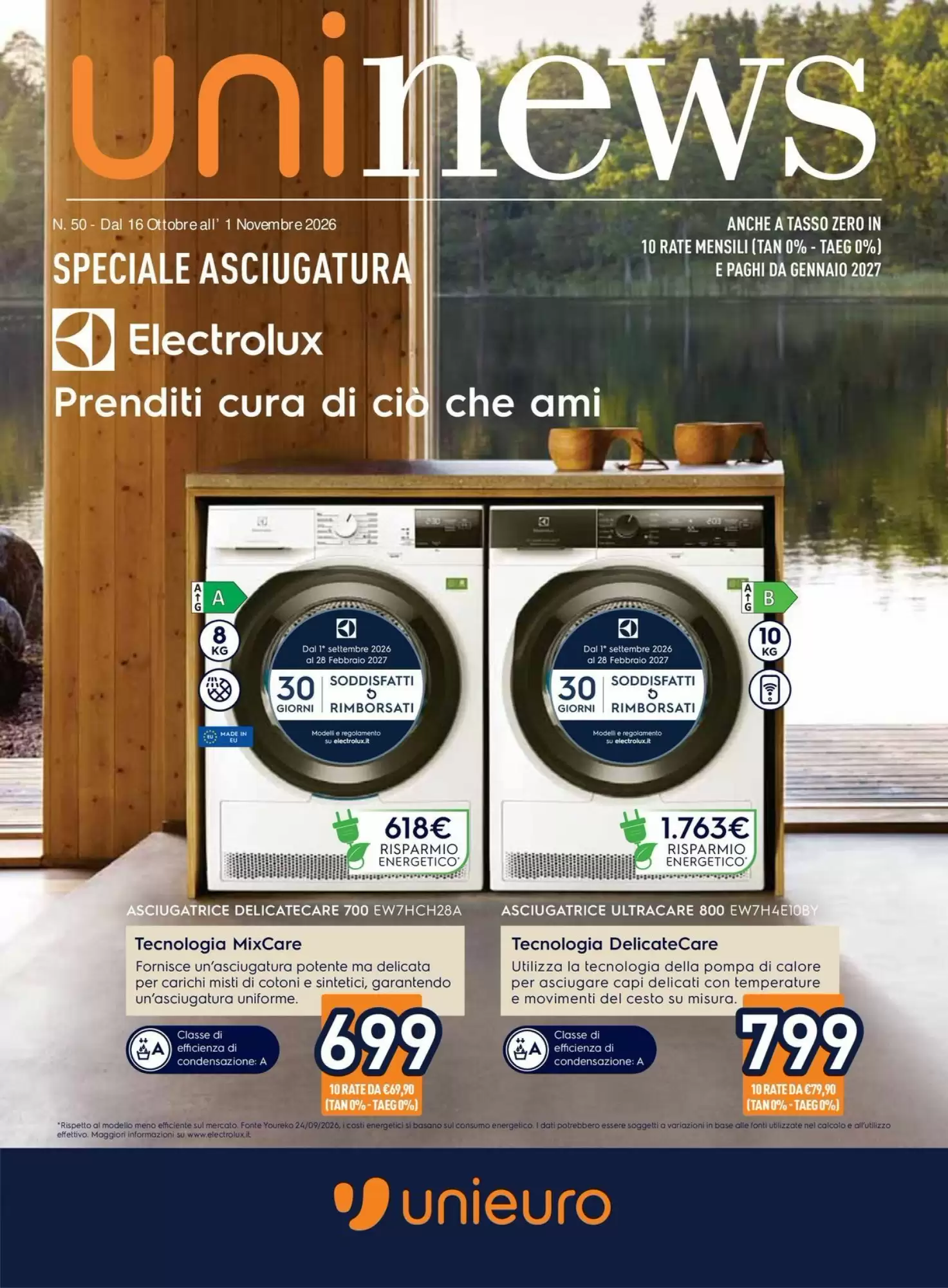 Volantino promozionale Unieuro  valide dal 16/10/2026 - Pagina 1.