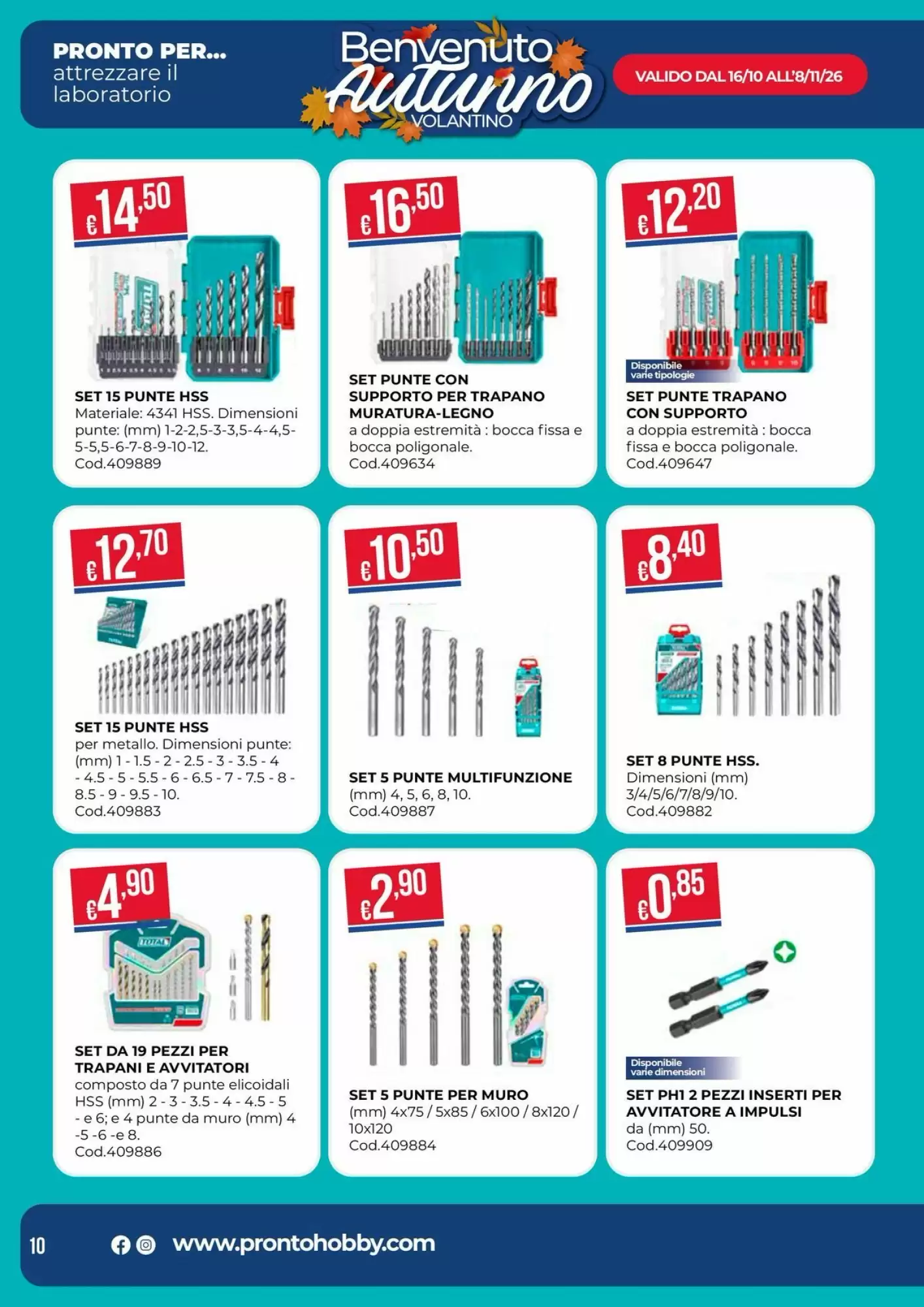 Volantino promozionale Pronto Hobby  valide dal 16/10/2026 - Pagina 10.