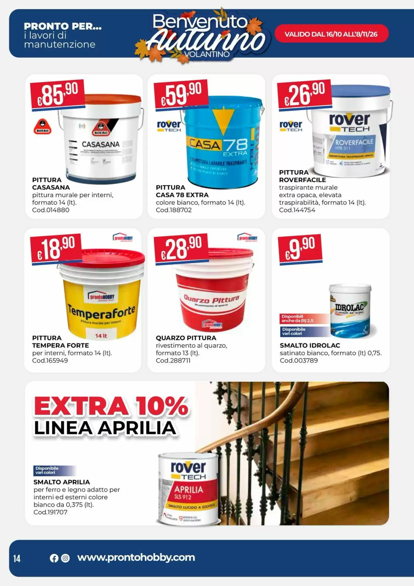 Volantino promozionale Pronto Hobby  valide dal 16/10/2026 - Pagina 14.