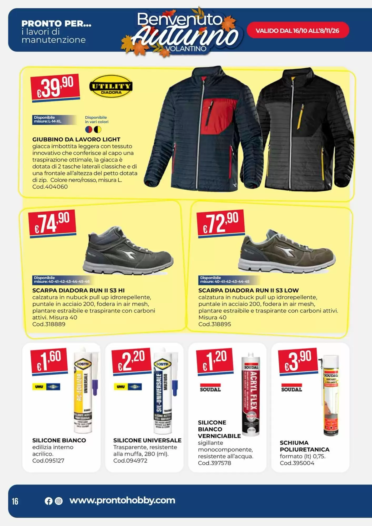 Volantino promozionale Pronto Hobby  valide dal 16/10/2026 - Pagina 16.