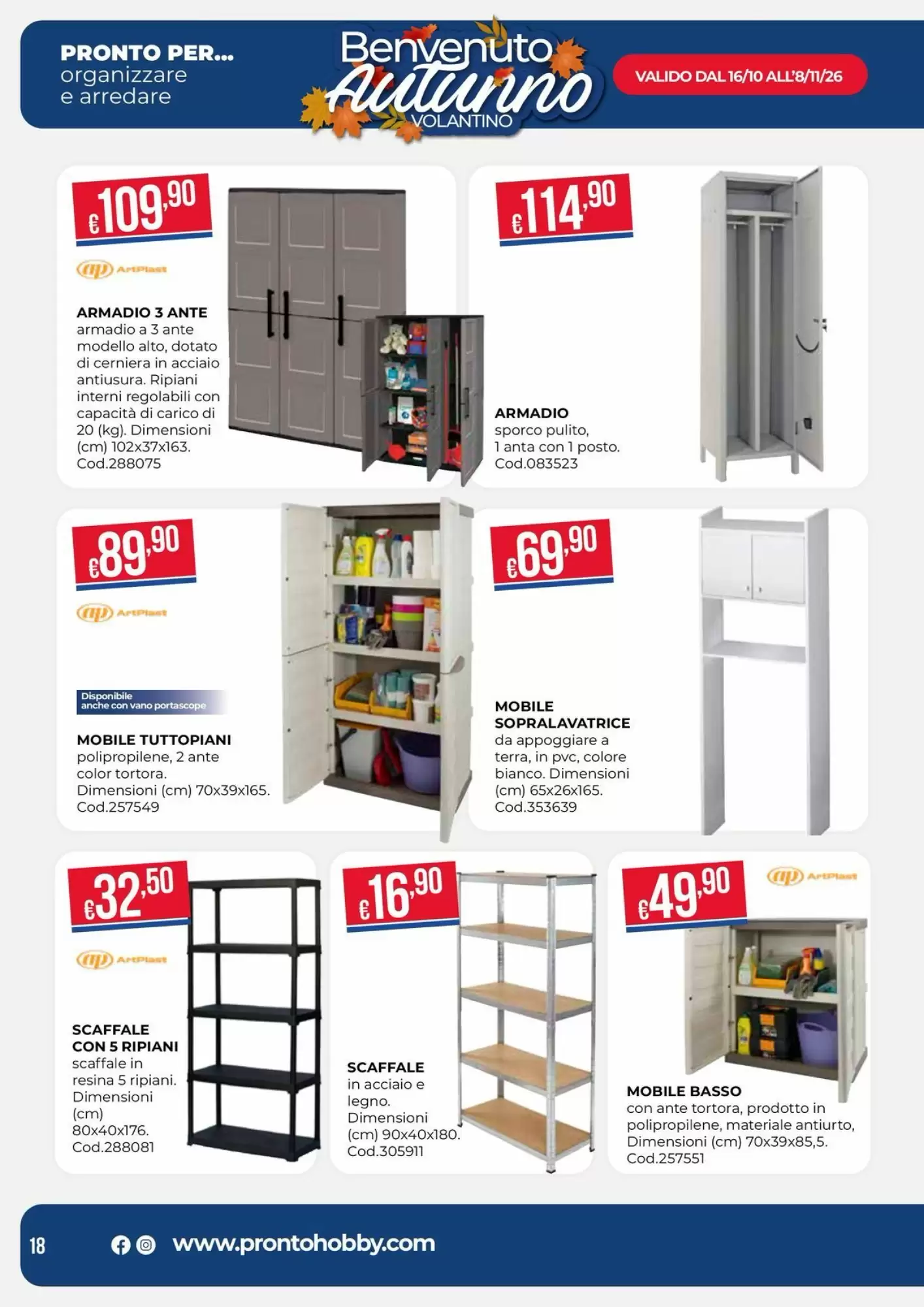 Volantino promozionale Pronto Hobby  valide dal 16/10/2026 - Pagina 18.