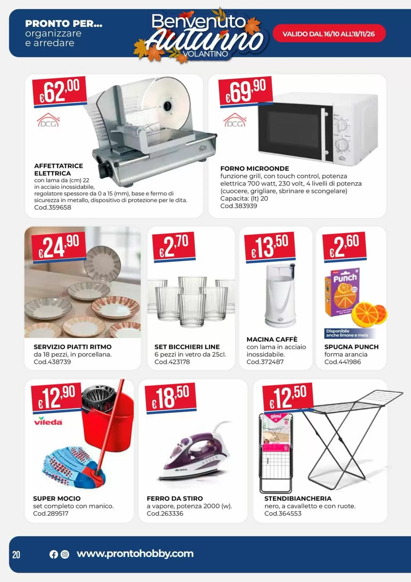 Volantino promozionale Pronto Hobby  valide dal 16/10/2026 - Pagina 20.