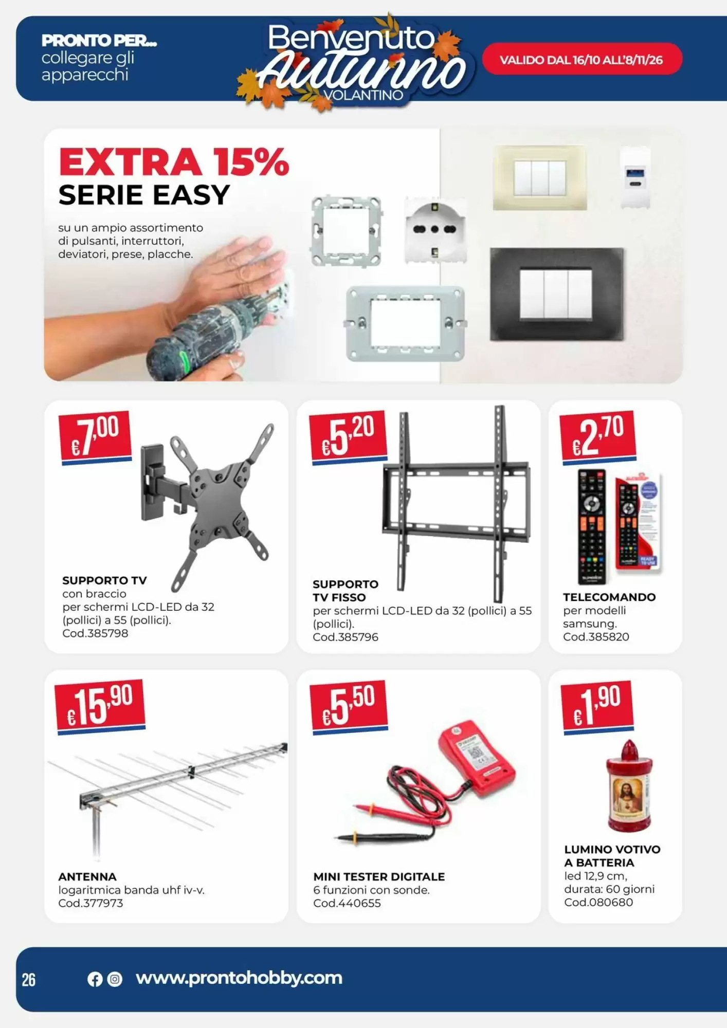 Volantino promozionale Pronto Hobby  valide dal 16/10/2026 - Pagina 26.