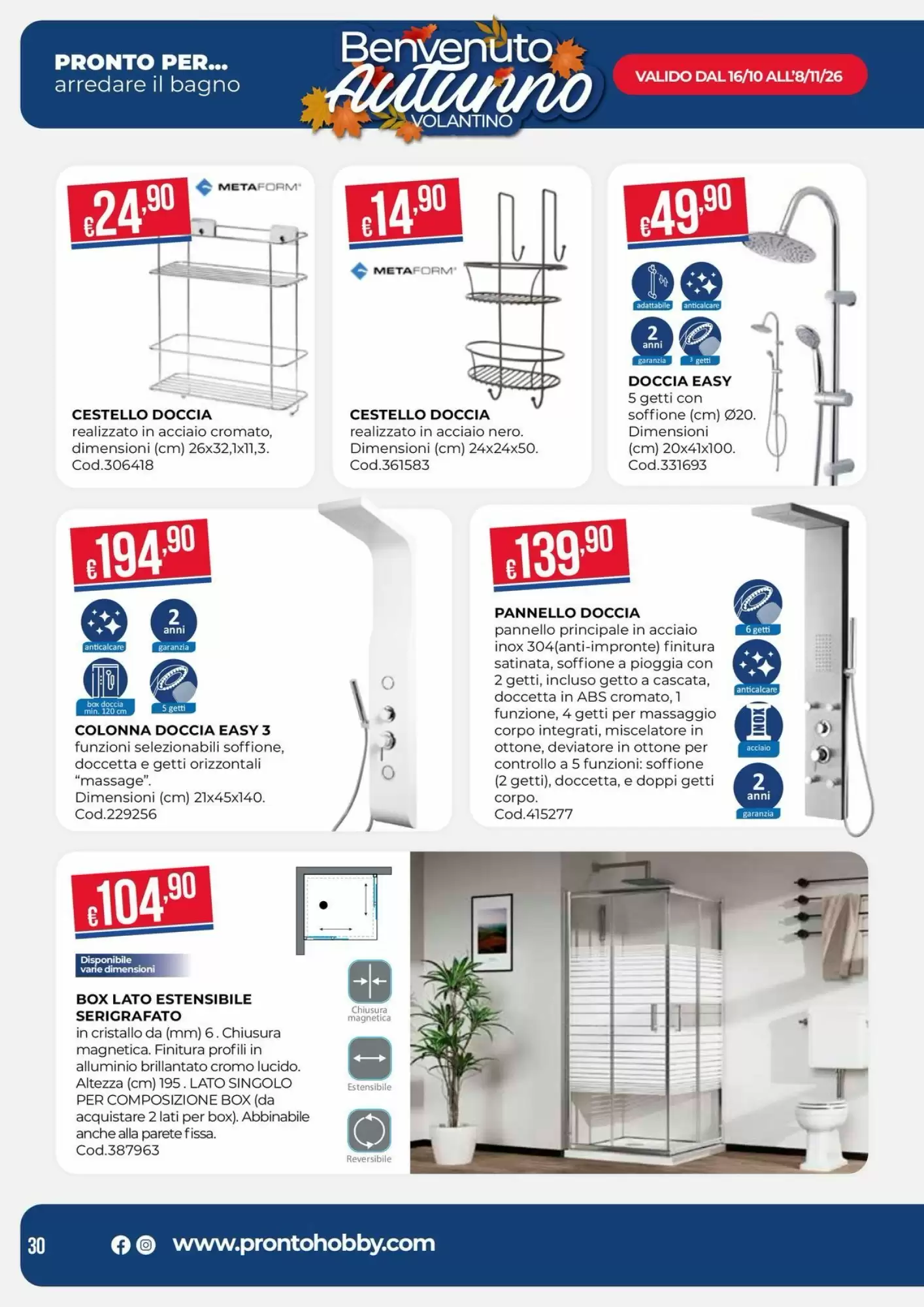 Volantino promozionale Pronto Hobby  valide dal 16/10/2026 - Pagina 30.