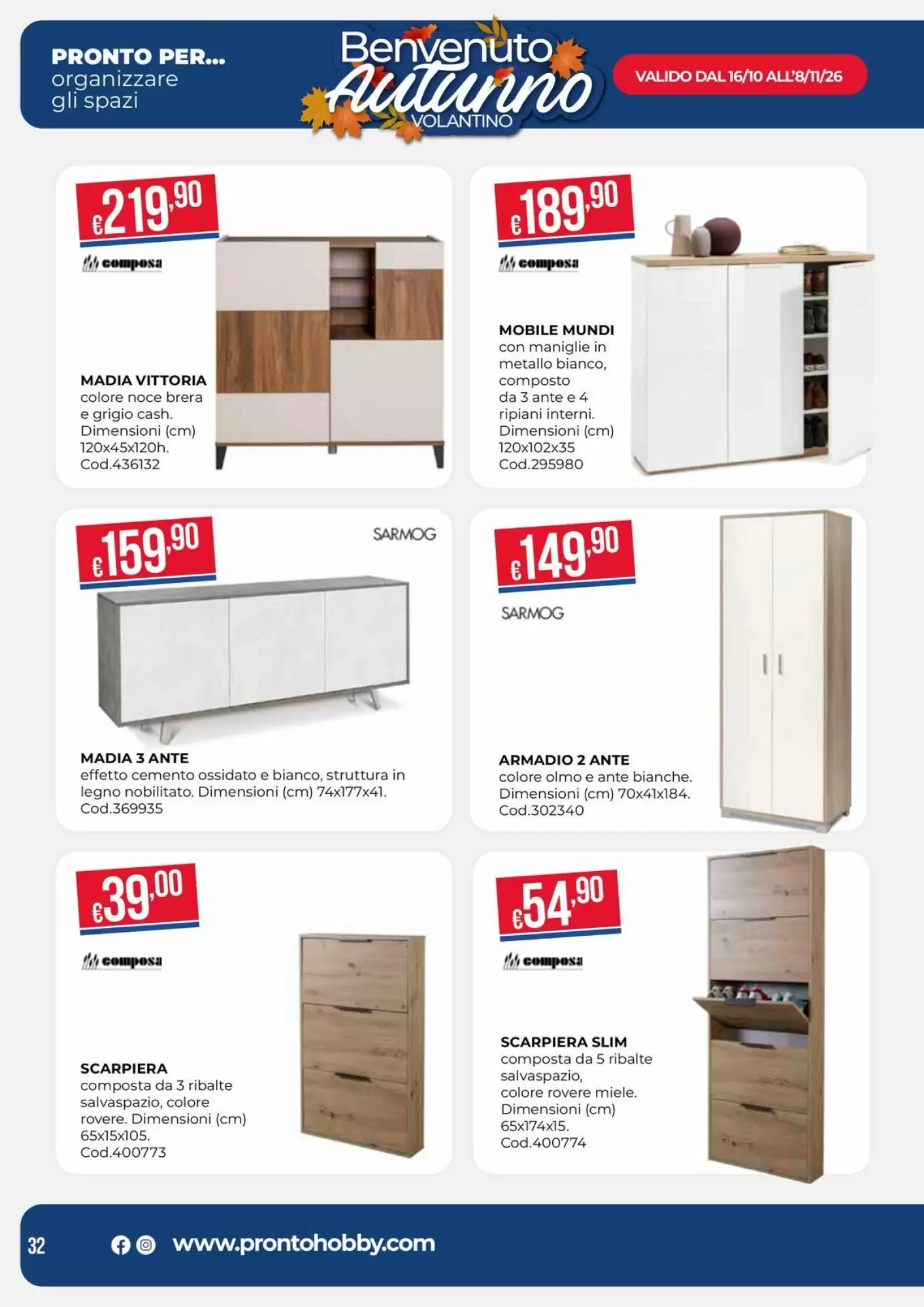 Volantino promozionale Pronto Hobby  valide dal 16/10/2026 - Pagina 32.