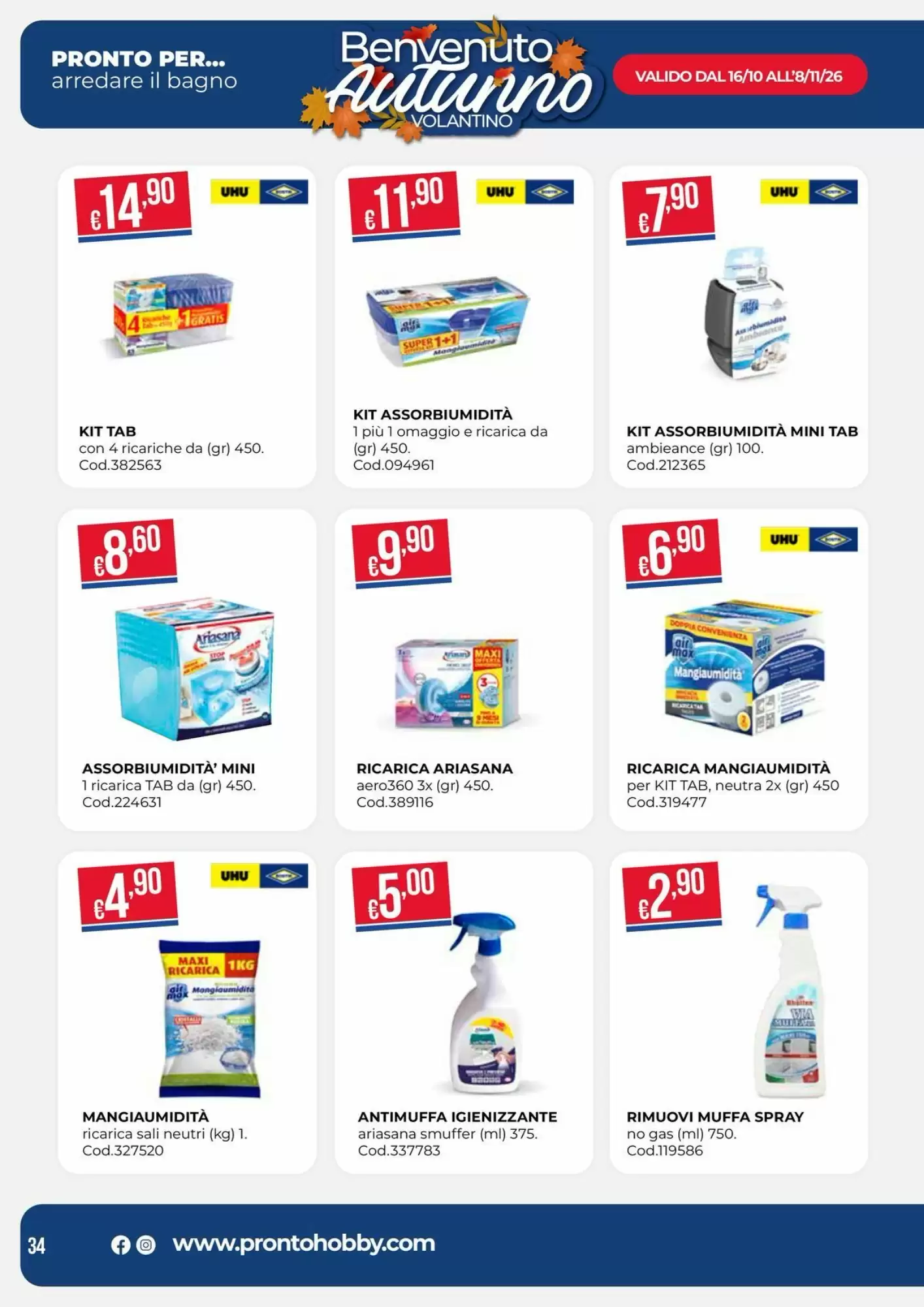 Volantino promozionale Pronto Hobby  valide dal 16/10/2026 - Pagina 34.