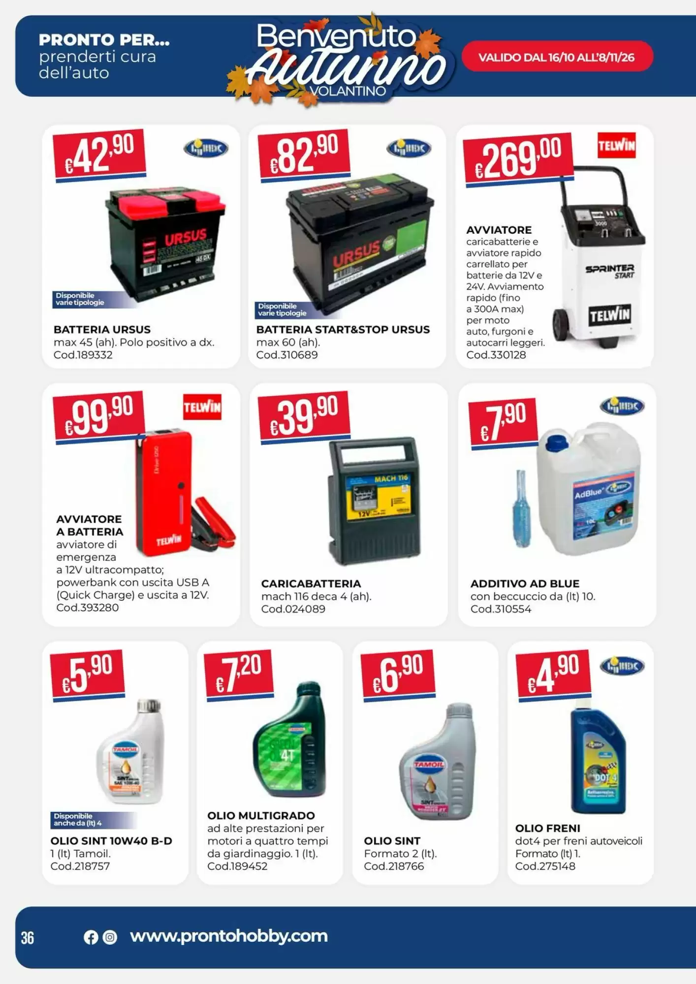 Volantino promozionale Pronto Hobby  valide dal 16/10/2026 - Pagina 36.