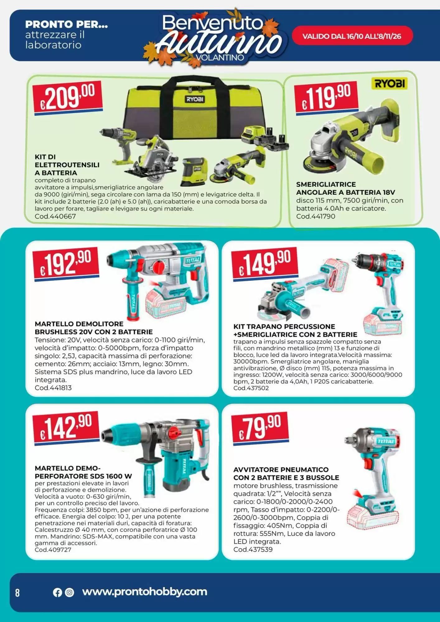 Volantino promozionale Pronto Hobby  valide dal 16/10/2026 - Pagina 8.