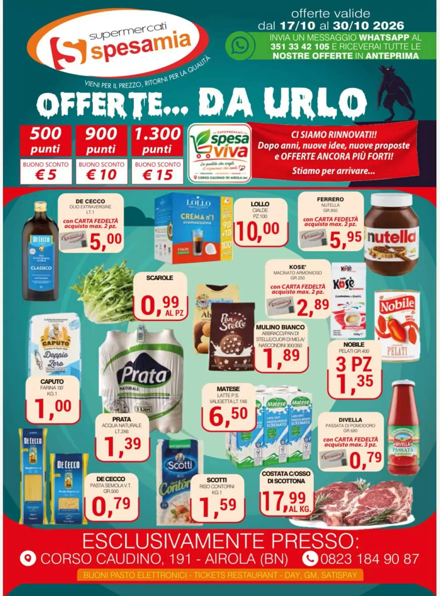 Volantino promozionale Supermercati Spesa Mia valide dal 17/10/2026 - Pagina 1.
