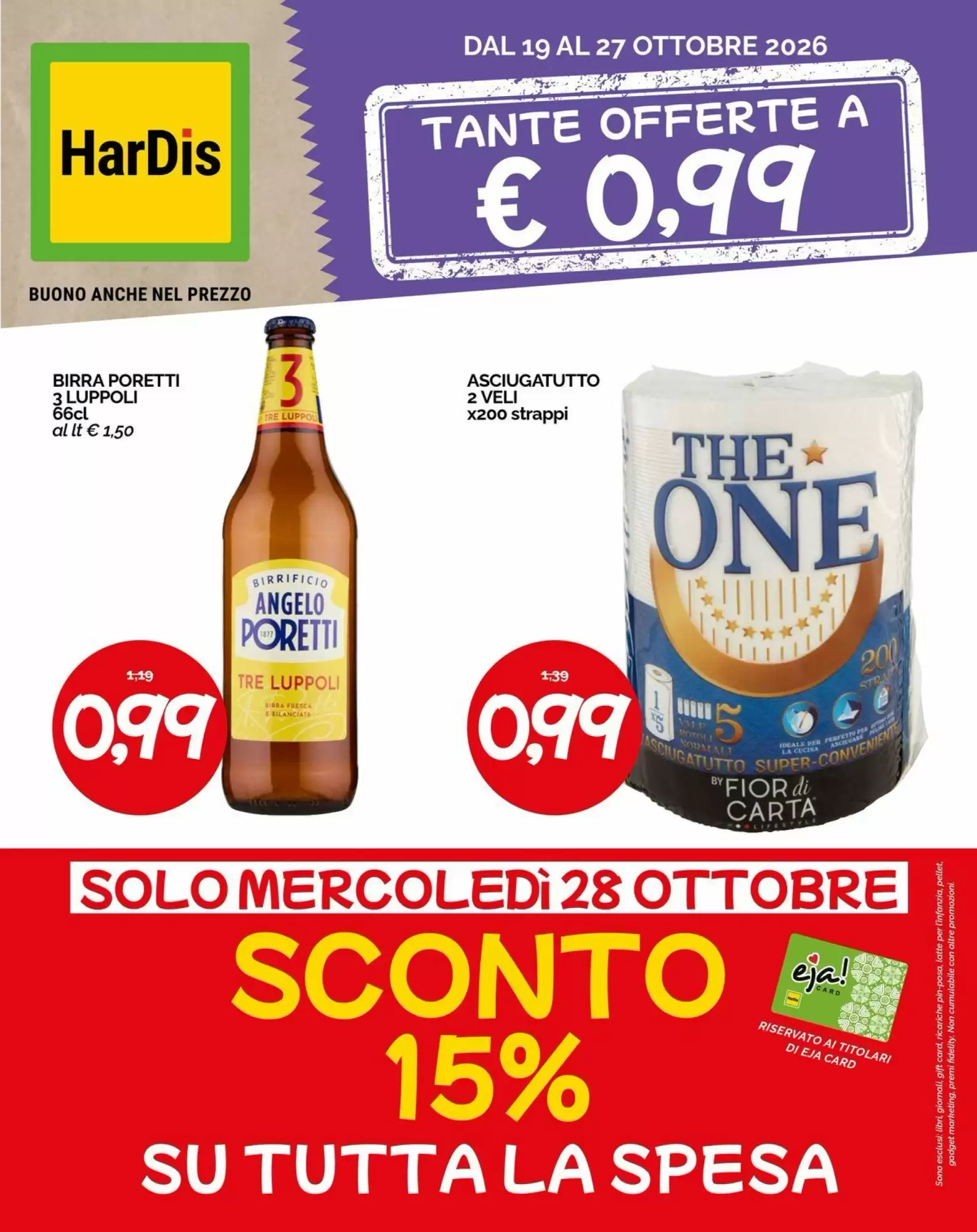 Volantino promozionale Hardis valide dal 19/10/2026 - Pagina 1.