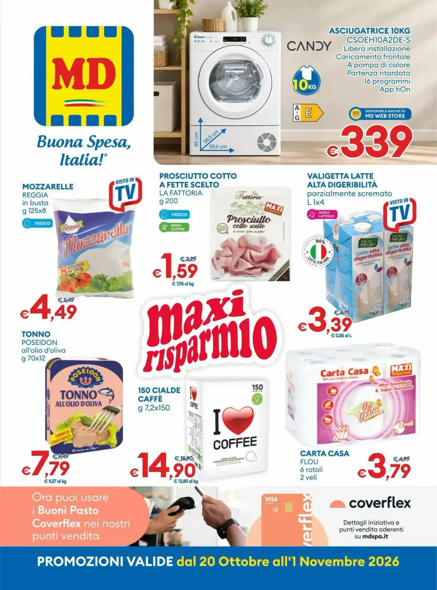 Volantino promozionale MD Discount  valide dal 19/10/2026 - Pagina 1.