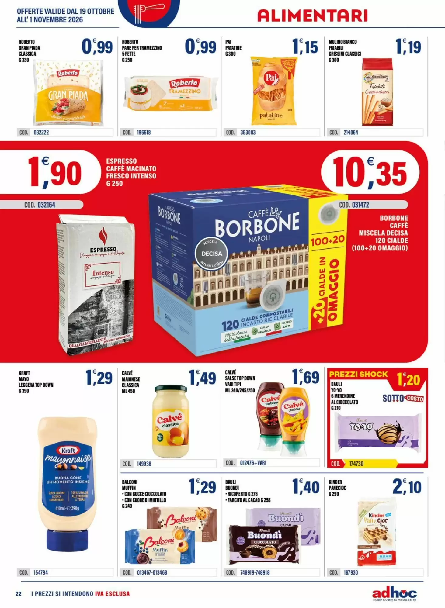Volantino promozionale Adhoc  valide dal 19/10/2026 - Pagina 22.