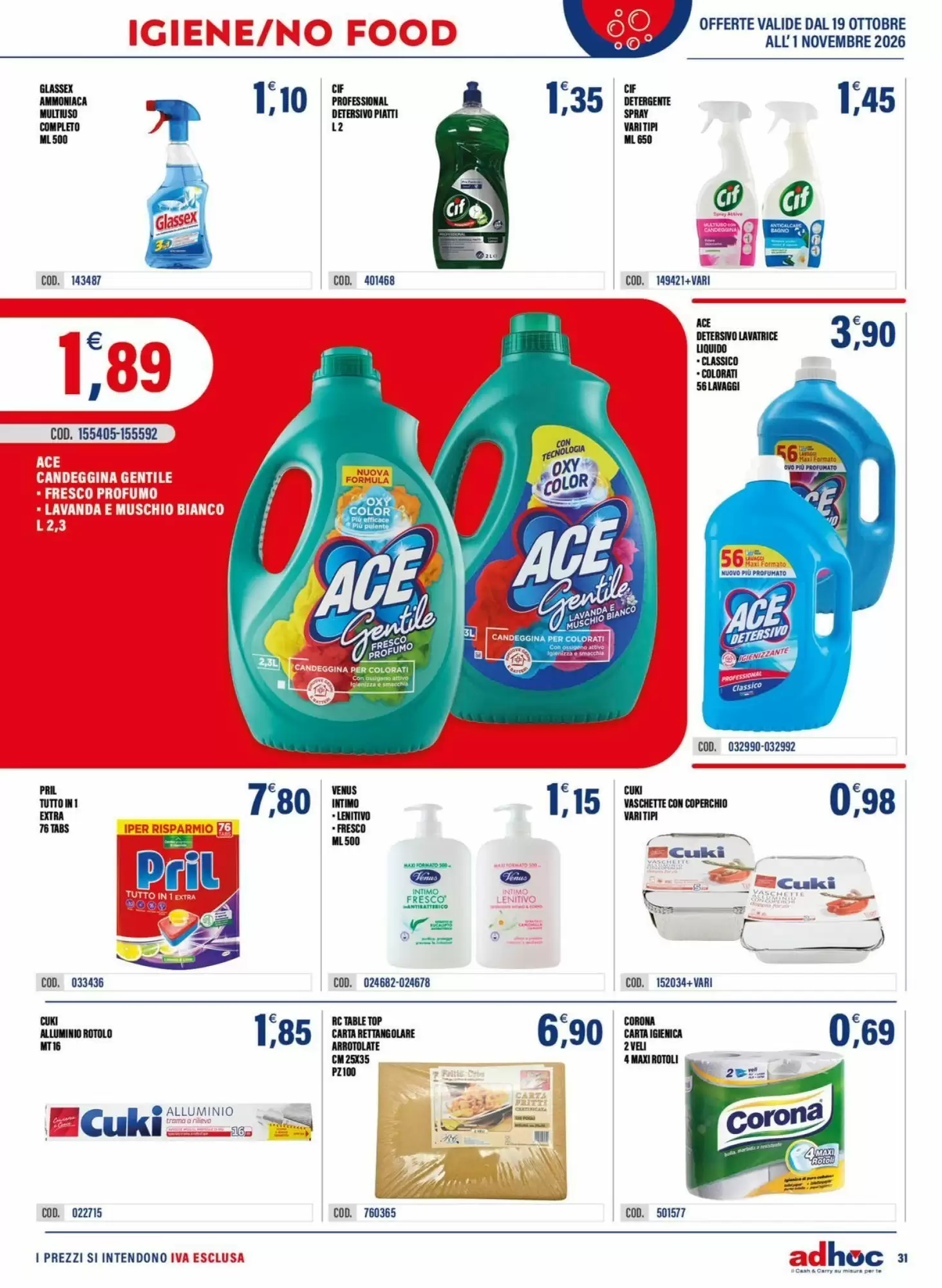 Volantino promozionale Adhoc  valide dal 19/10/2026 - Pagina 31.