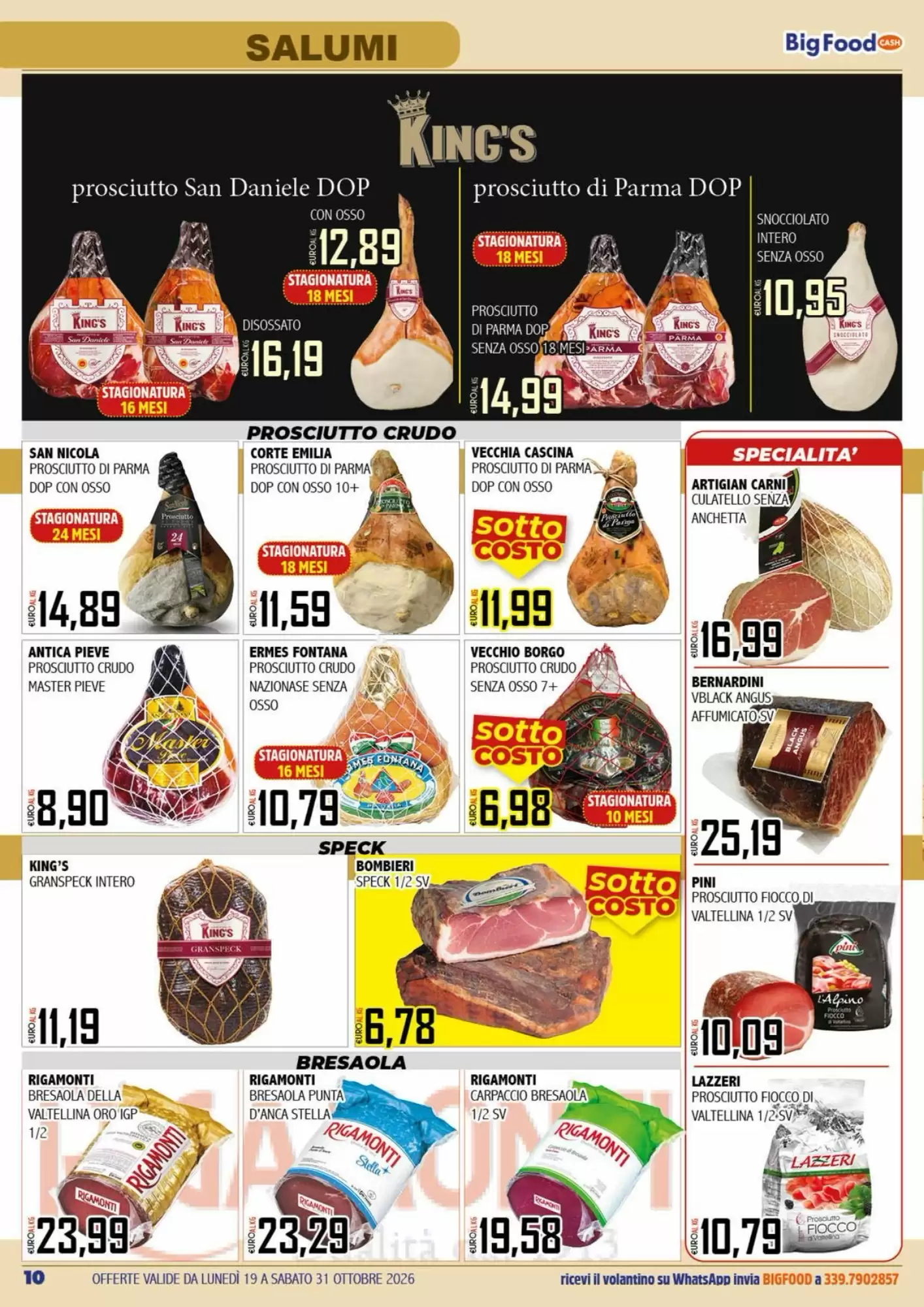 Volantino promozionale Big Food  valide dal 19/10/2026 - Pagina 10.
