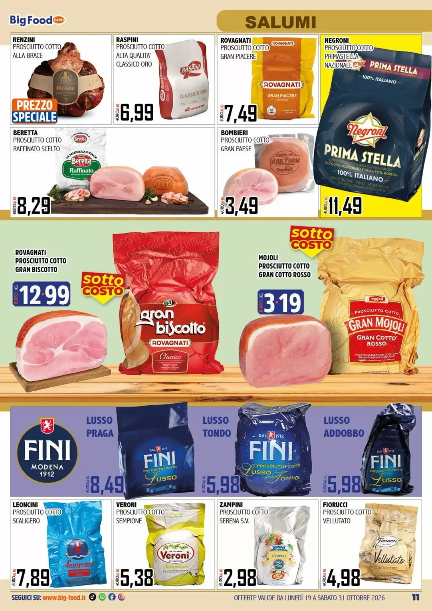 Volantino promozionale Big Food  valide dal 19/10/2026 - Pagina 11.