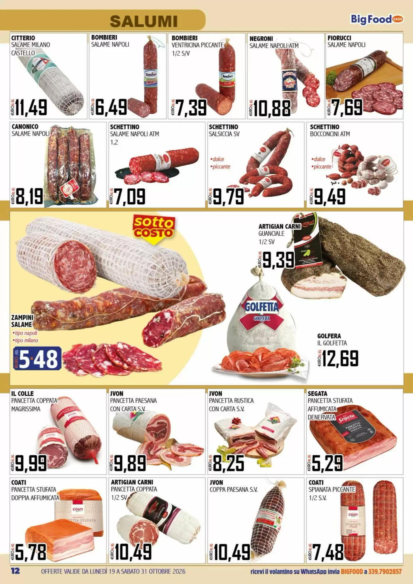 Volantino promozionale Big Food  valide dal 19/10/2026 - Pagina 12.