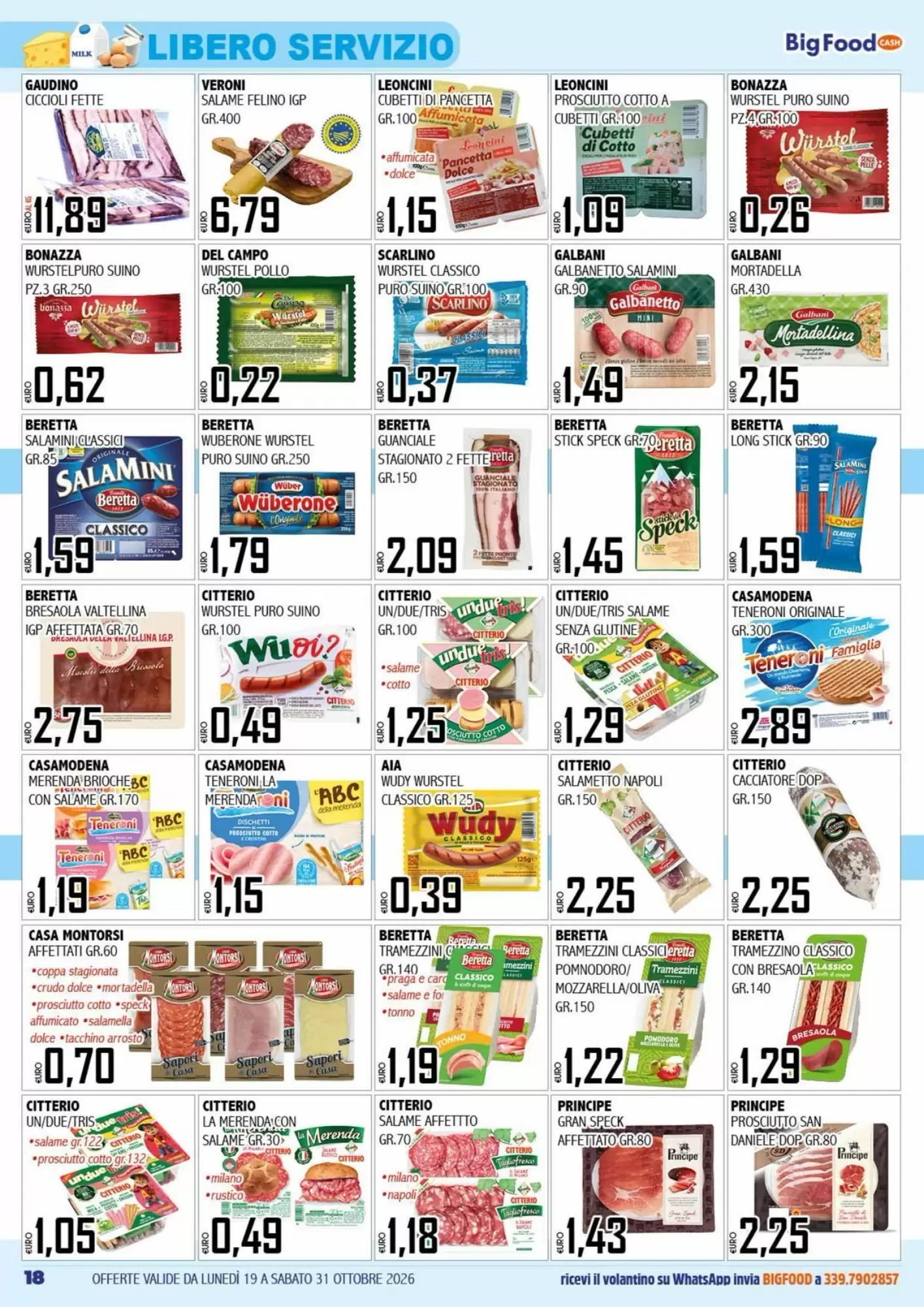 Volantino promozionale Big Food  valide dal 19/10/2026 - Pagina 18.