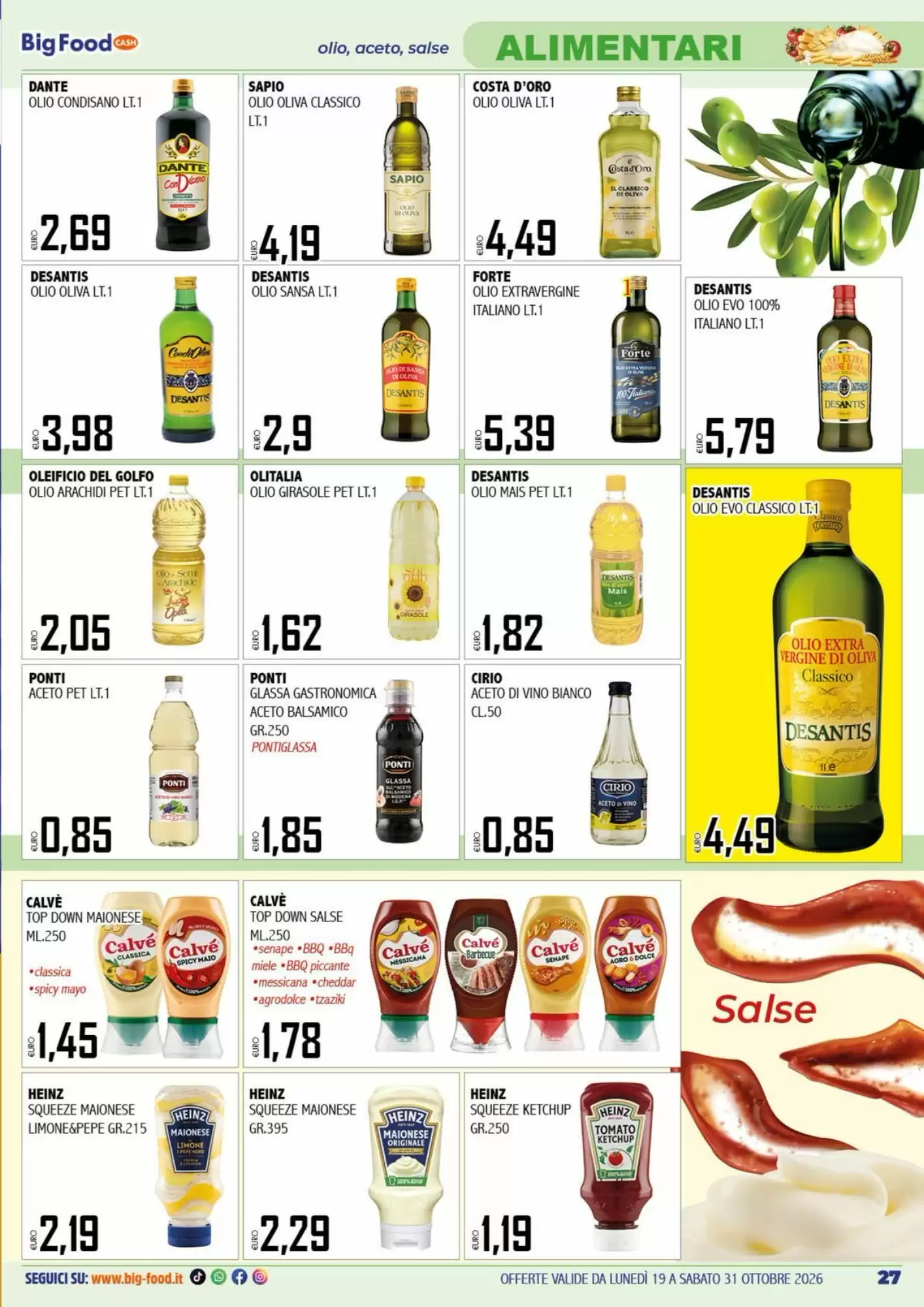 Volantino promozionale Big Food  valide dal 19/10/2026 - Pagina 27.