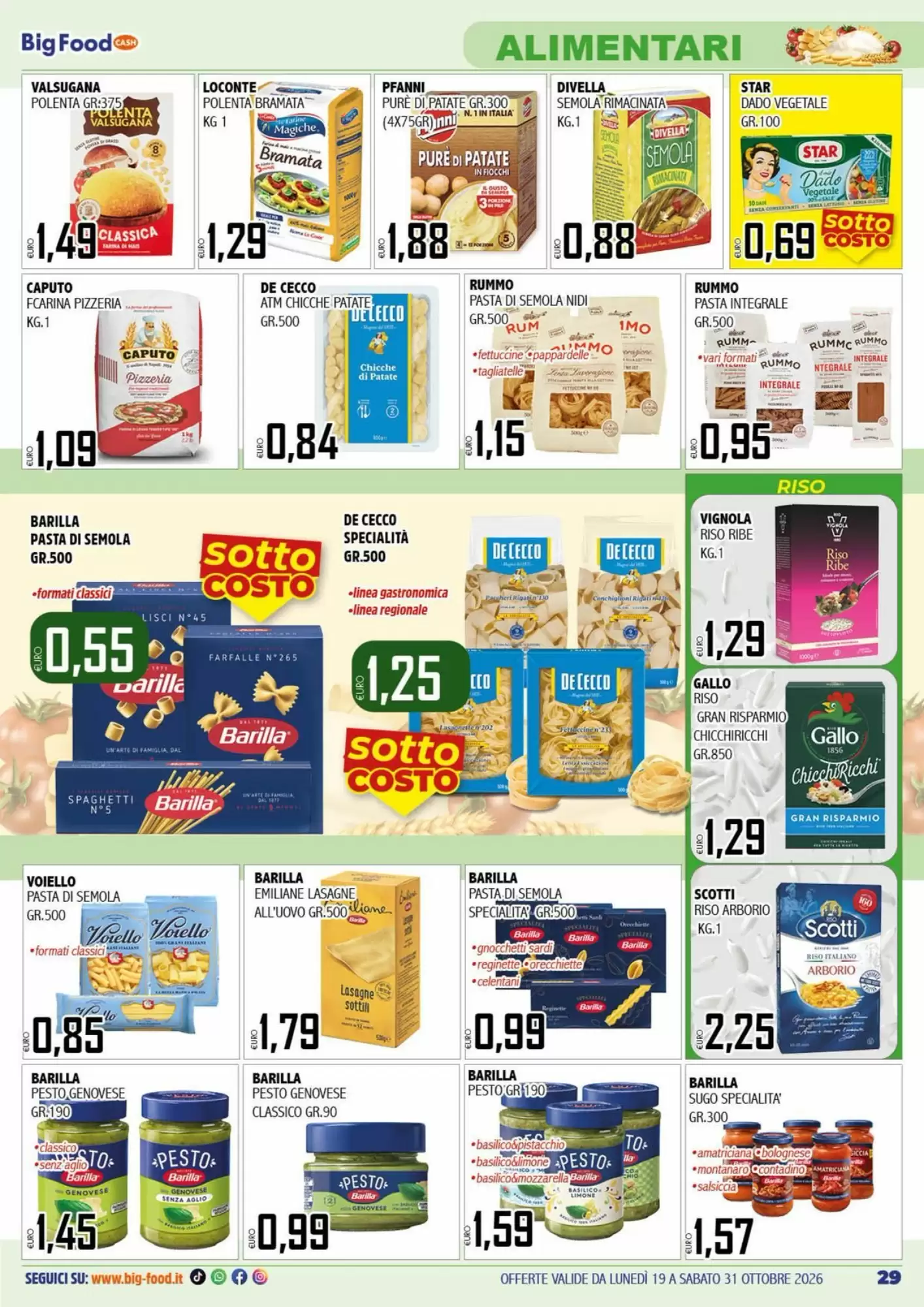 Volantino promozionale Big Food  valide dal 19/10/2026 - Pagina 29.