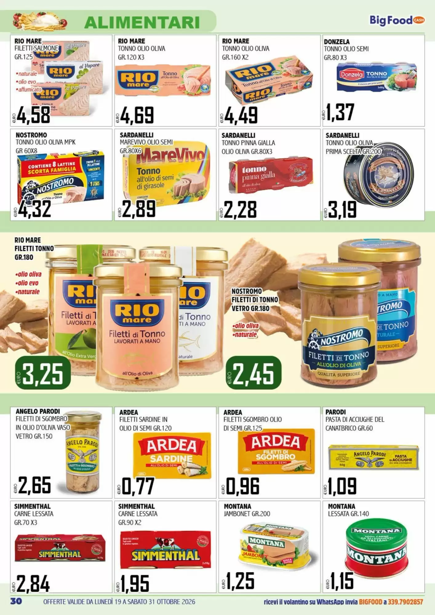 Volantino promozionale Big Food  valide dal 19/10/2026 - Pagina 30.