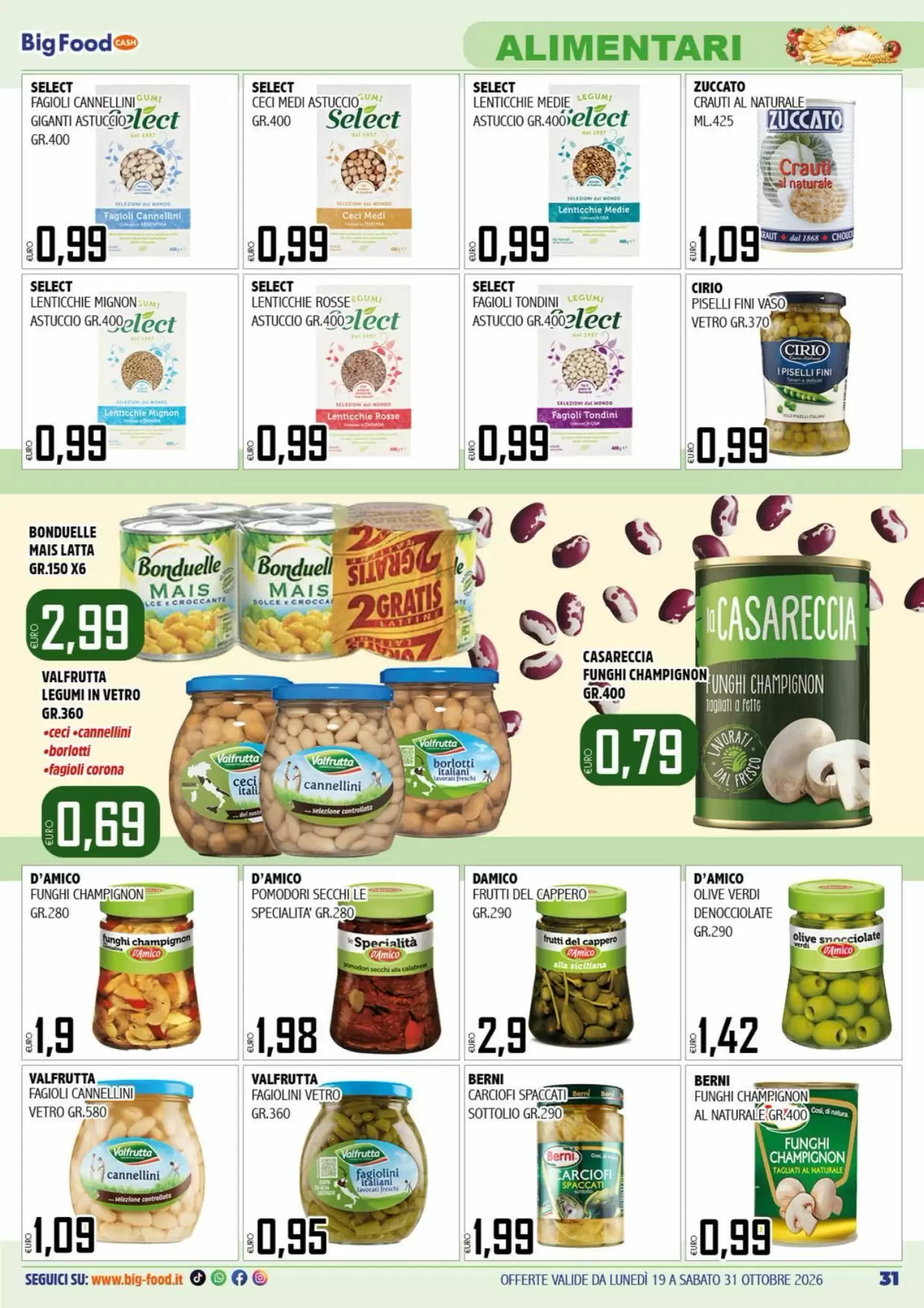 Volantino promozionale Big Food  valide dal 19/10/2026 - Pagina 31.