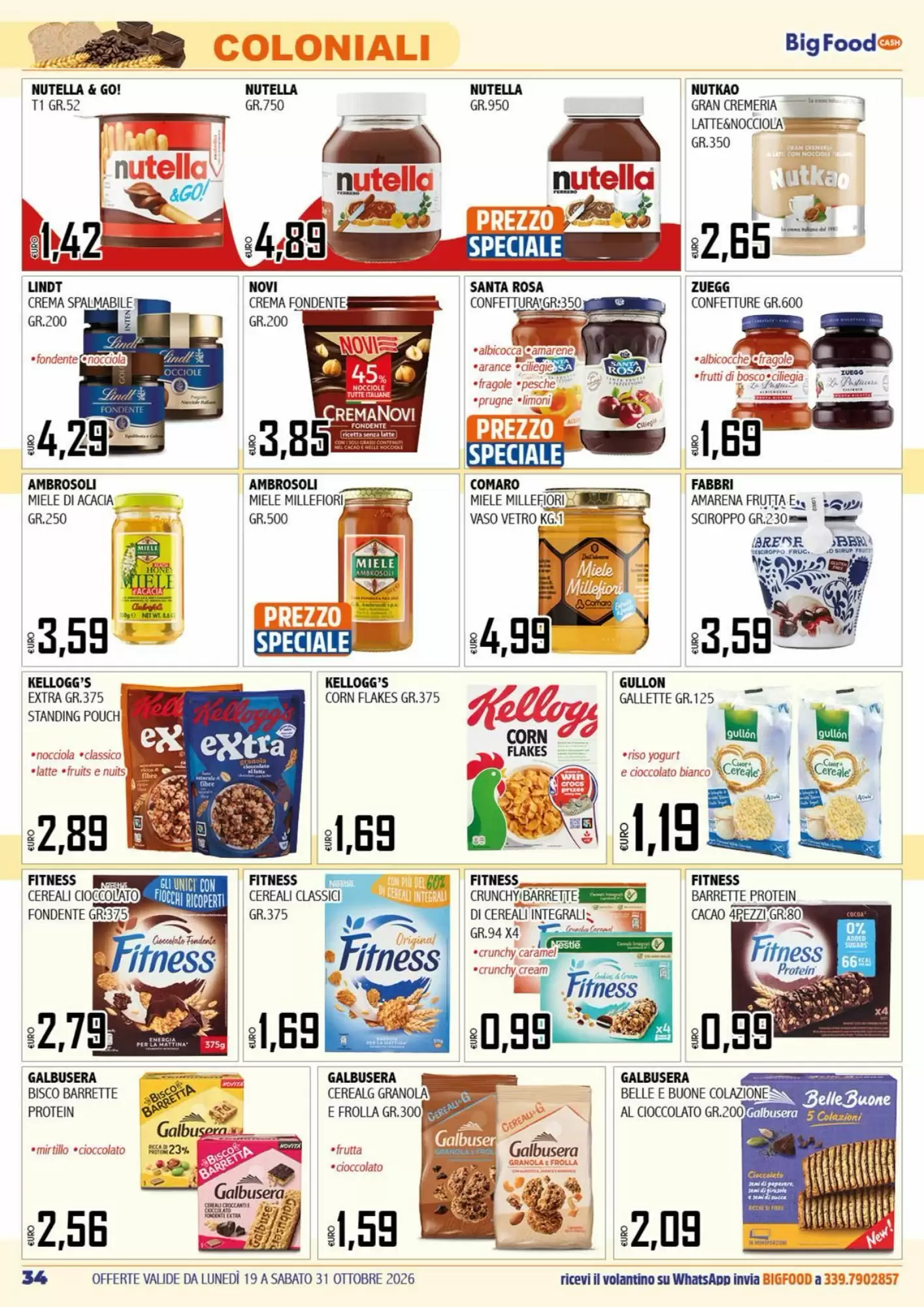 Volantino promozionale Big Food  valide dal 19/10/2026 - Pagina 34.