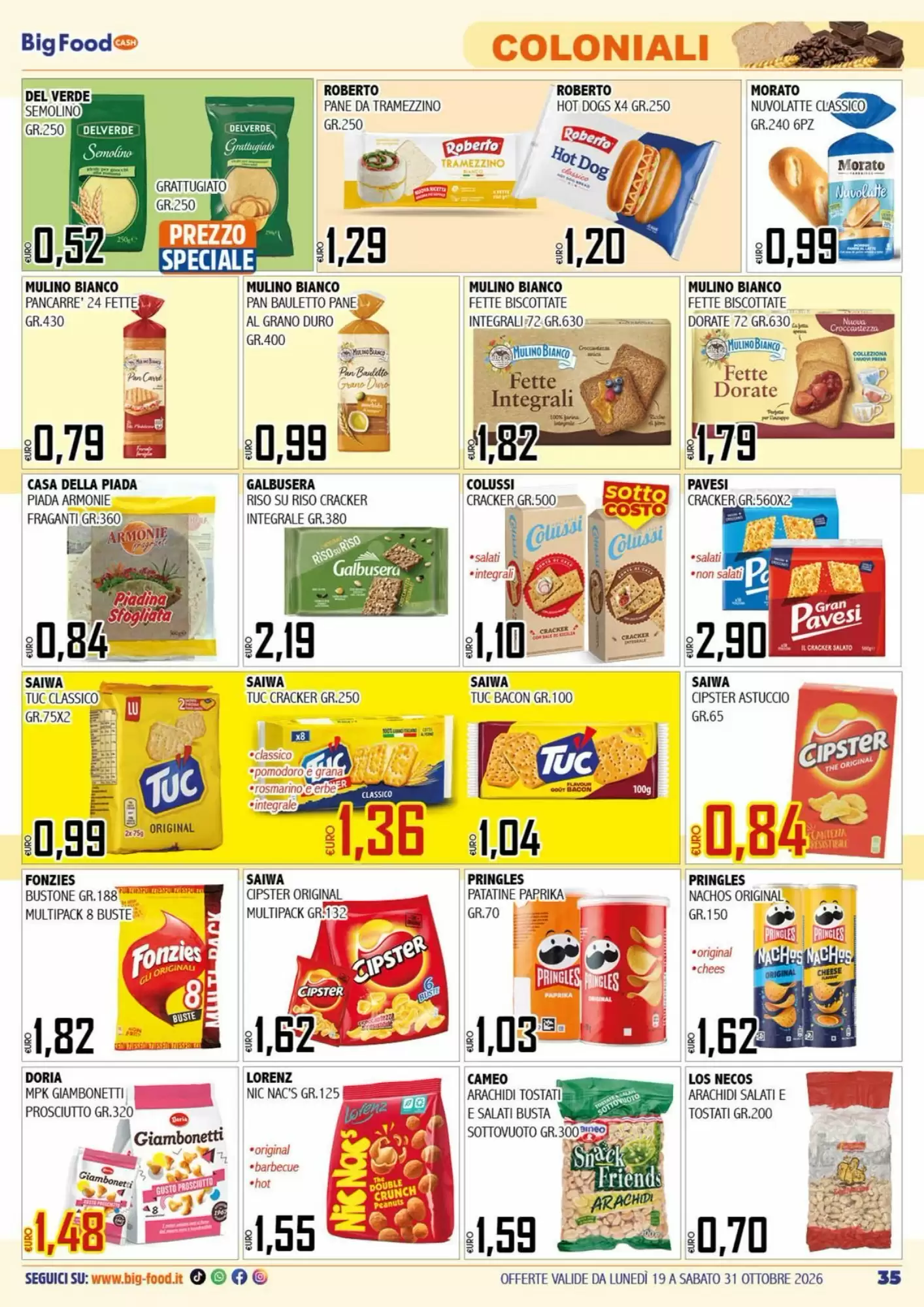 Volantino promozionale Big Food  valide dal 19/10/2026 - Pagina 35.