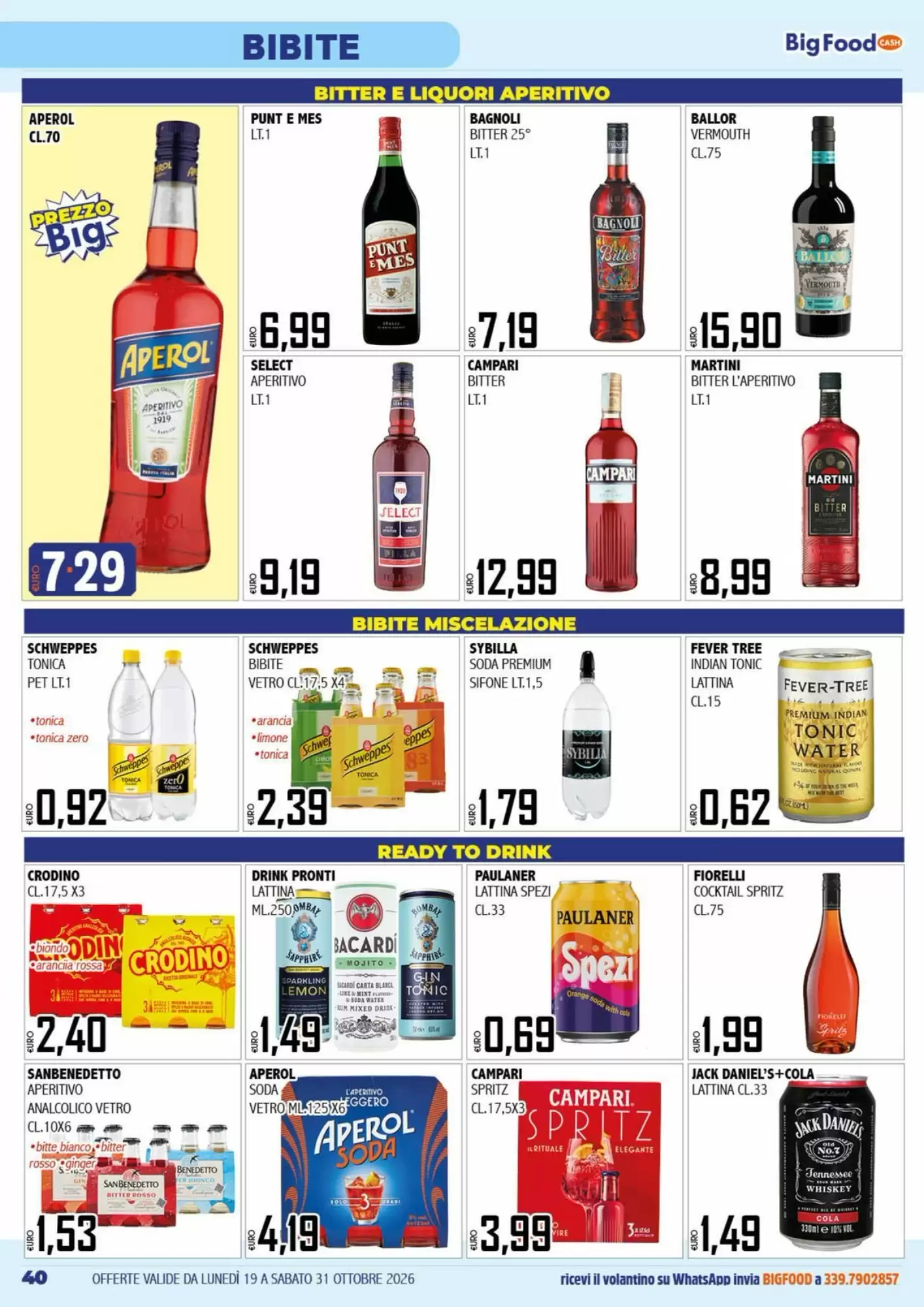 Volantino promozionale Big Food  valide dal 19/10/2026 - Pagina 40.
