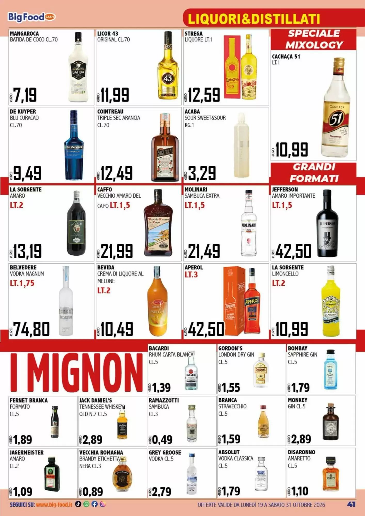 Volantino promozionale Big Food  valide dal 19/10/2026 - Pagina 41.