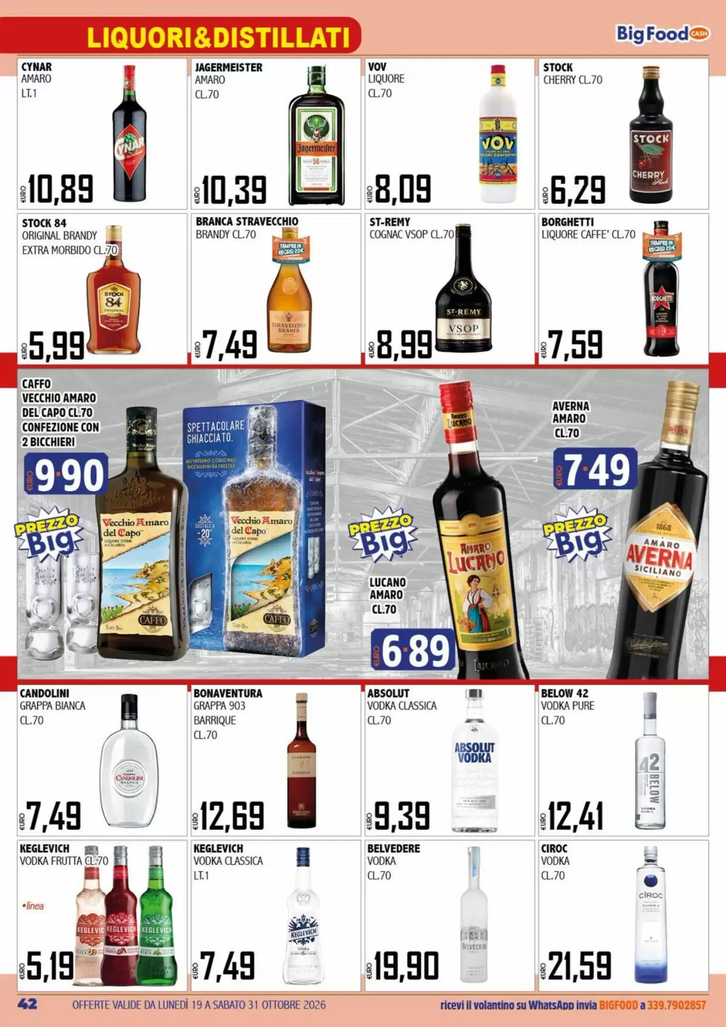 Volantino promozionale Big Food  valide dal 19/10/2026 - Pagina 42.