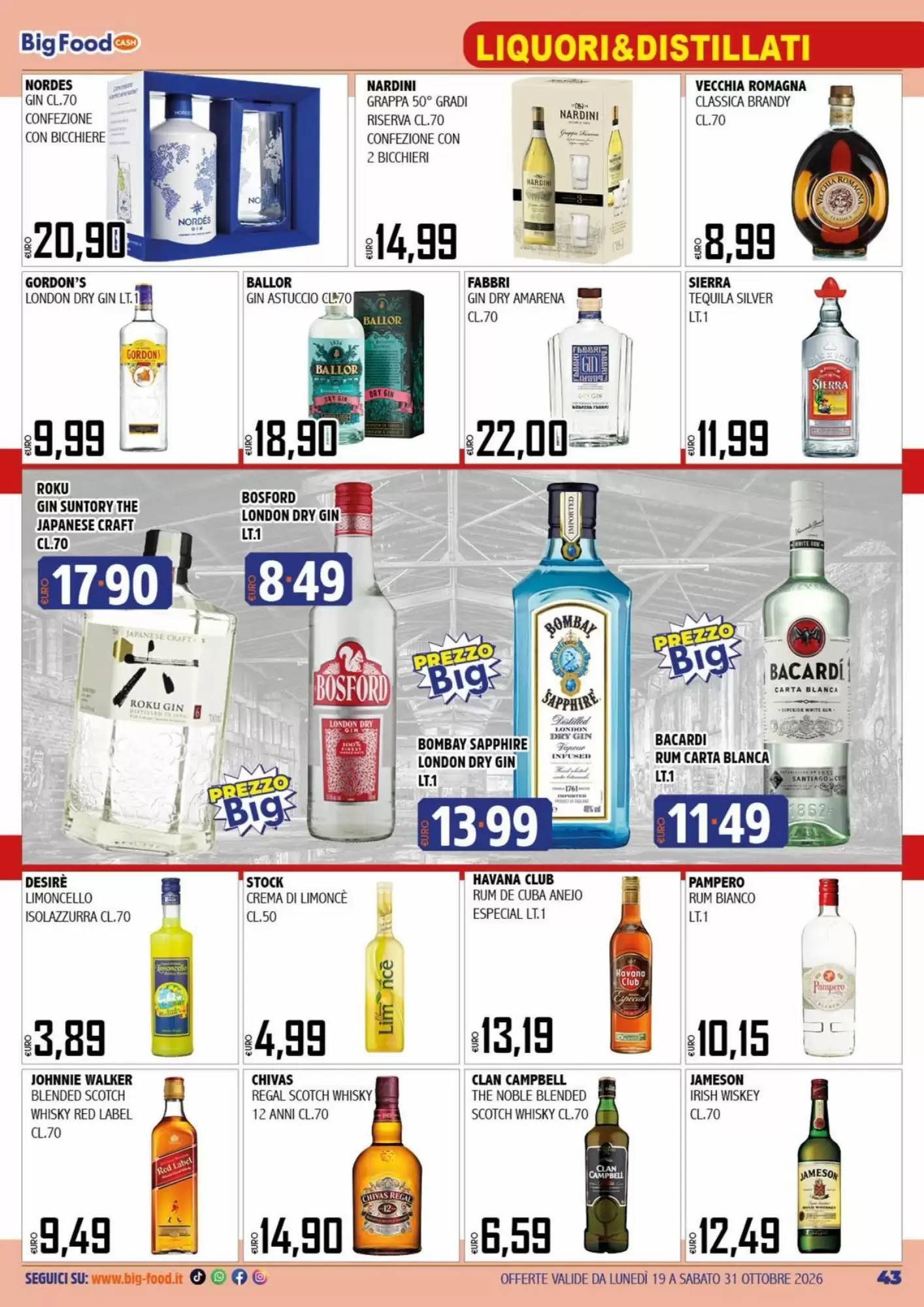Volantino promozionale Big Food  valide dal 19/10/2026 - Pagina 43.